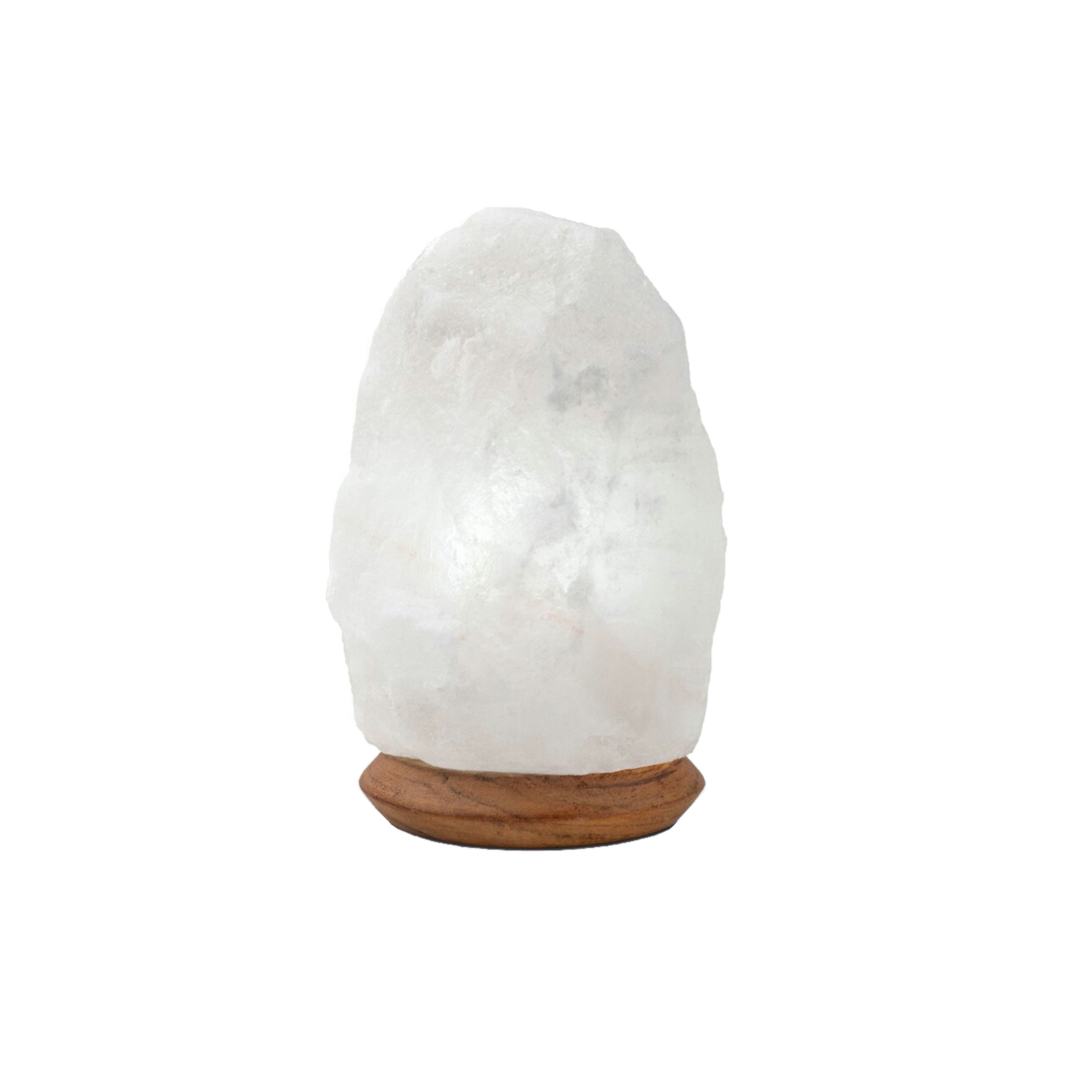 HAF Salzkristall-Tischlampe Salzlampe Naturform 2-3kg Weiß Salzkristalllampe inkl. Fassung + Birne, Leuchtmittel wechselbar, Warmweiß/Rosa, Handgefertigt - jeder Stein ein Unikat