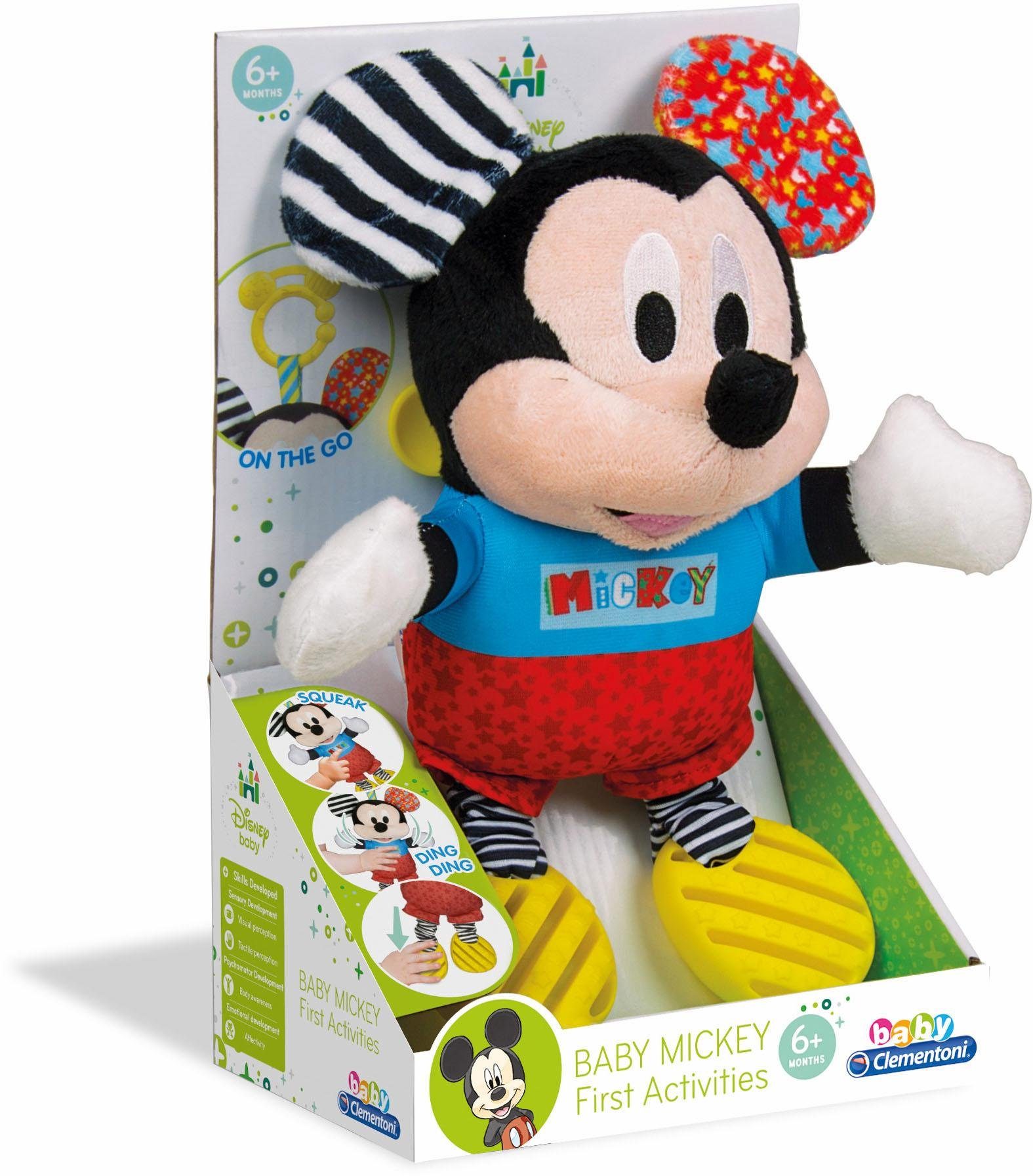 Baby Disney Clementoni® mit Clementoni, Plüschfigur Beißring Plüsch Mickey Baby,