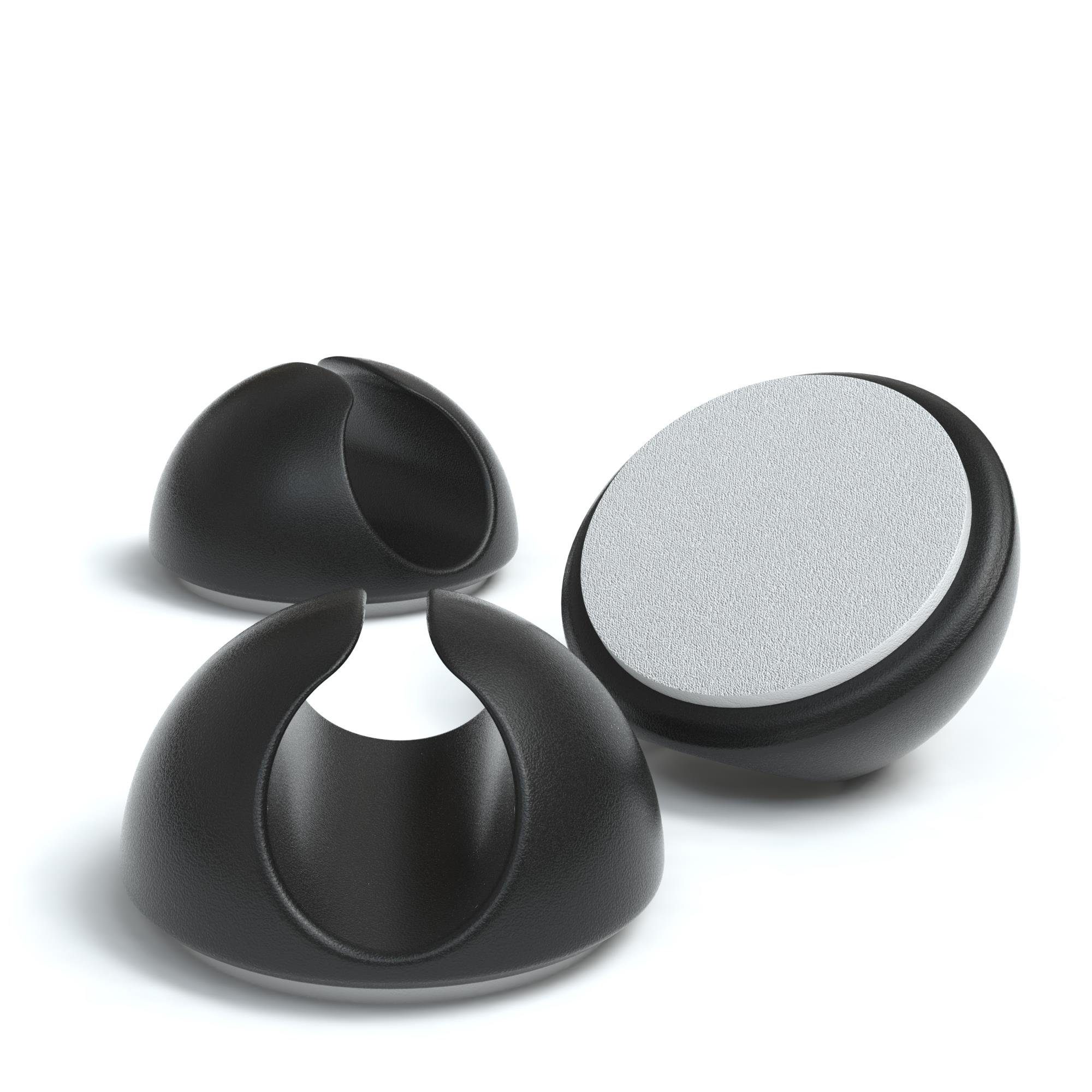 EAZY CASE Kabelführung 12x Kabelmanagement Set, Kabelclips Kabelmanagement ohne Bohren Ordnung Kabel Organizer Schwarz