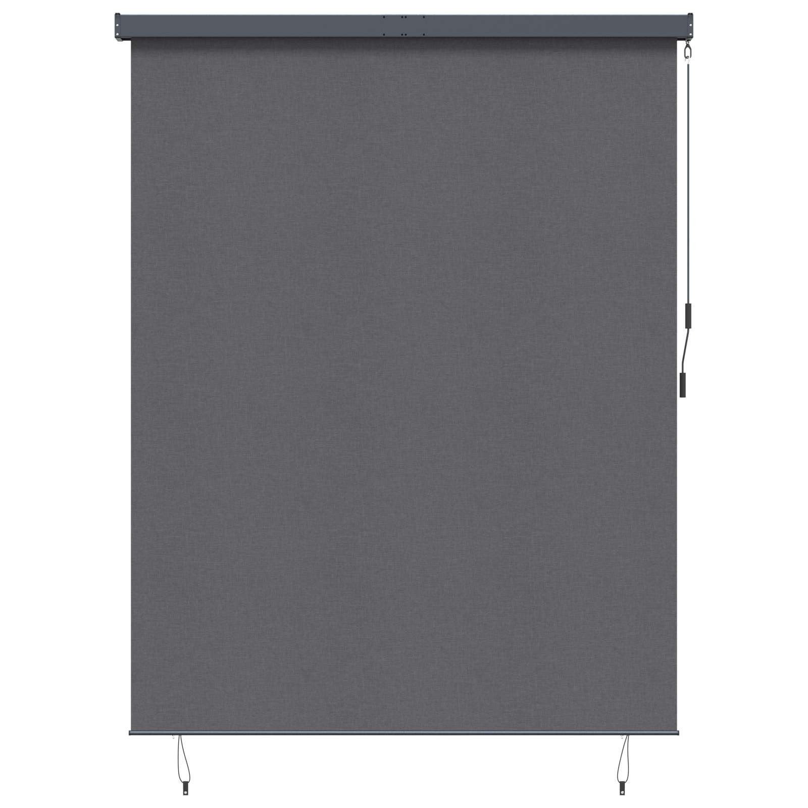 Rollo Rollo Anthrazit 220 x 250 cm Stoff und Aluminium, vidaXL