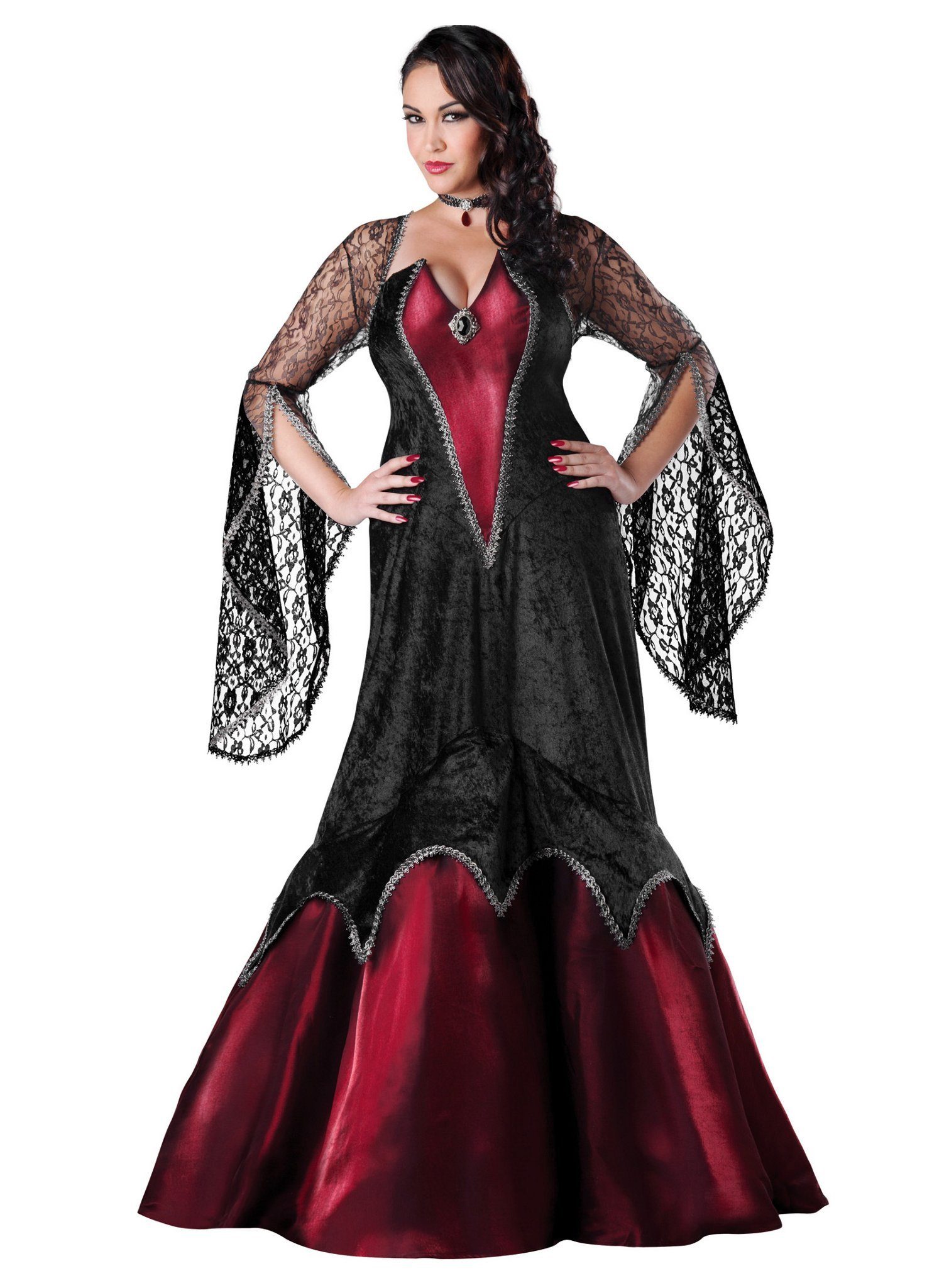 In Character Kostüm Vampir Kostüm Damen Halloweenkostüme, Elegantes  Vampirkostüm - ideal für Halloween und Mottoparty