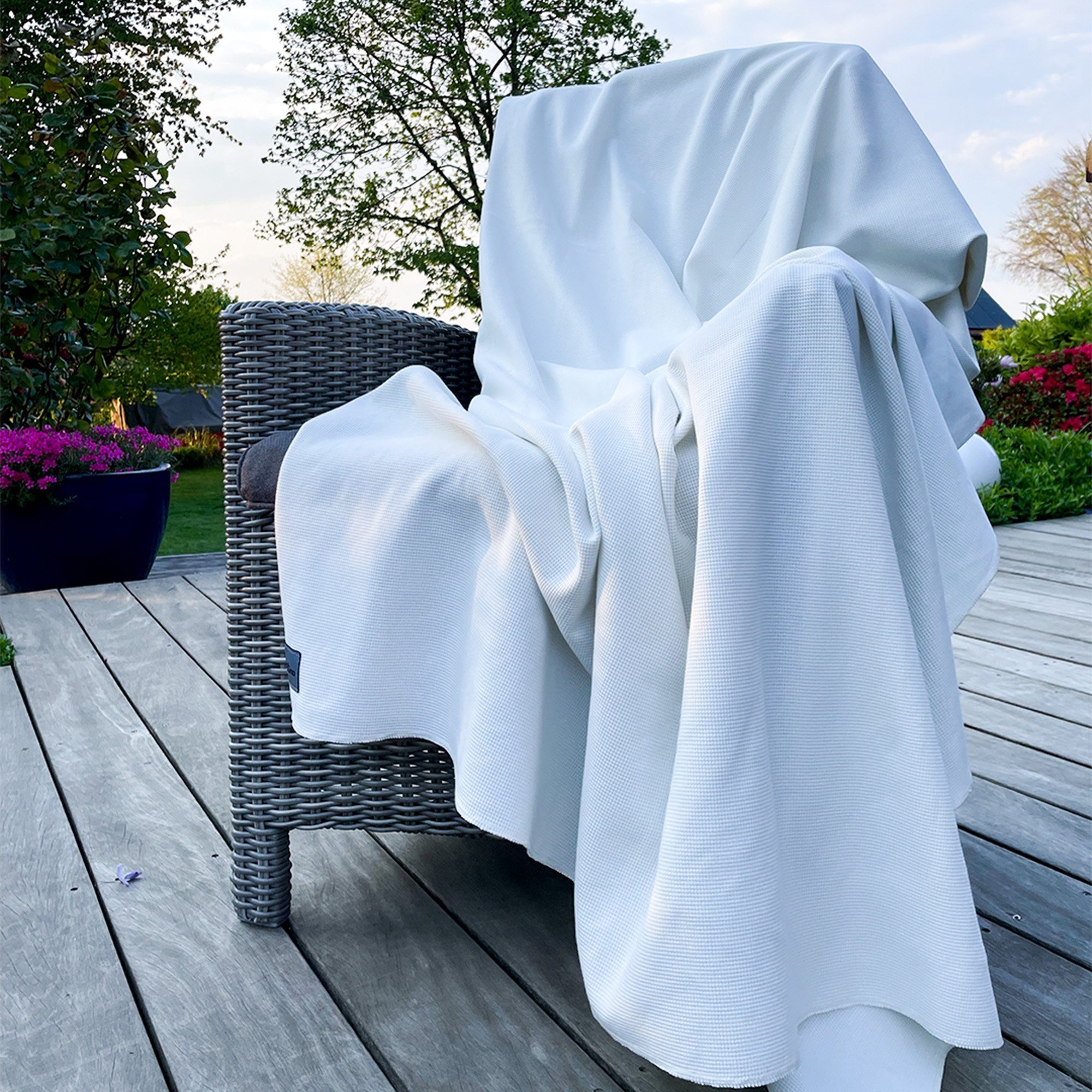 Wohndecke Sommerdecke, Überdecke aus Baumwolle, blanketino, pflegeleichte Sofadecke, Made in Germany, 150x210 cm