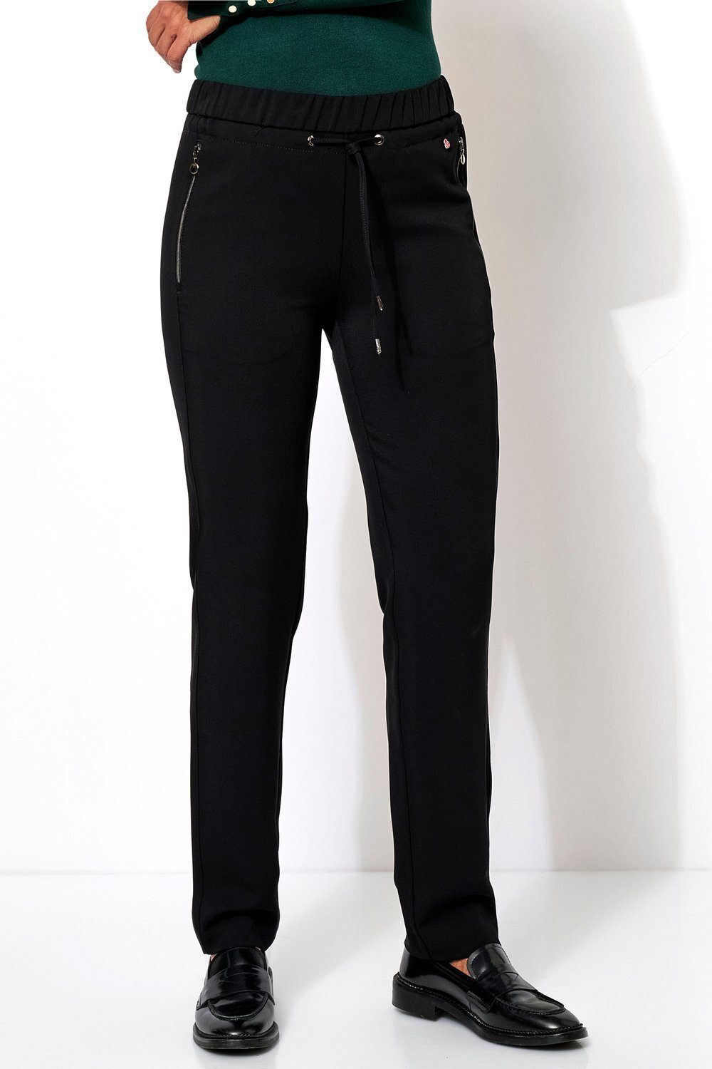 Optik Relaxed Jogpants-Stil, Bequemer in TONI Schlupfhose melierter Scarlet Jersey im by