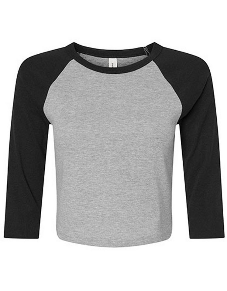 Bella Langarmshirt bauchfreies Damen Langarmshirt - 3/4 Raglan Shirt für Frauen Gr. XS bis XXL