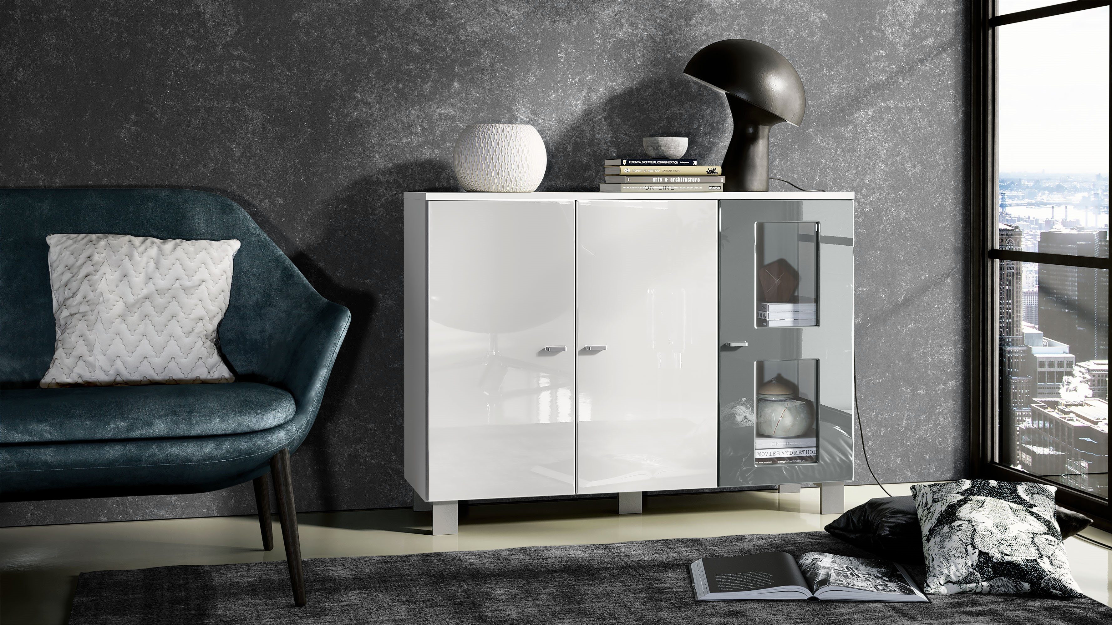 Vladon Sideboard Denjo (Kommode, mit 3 günstig online kaufen