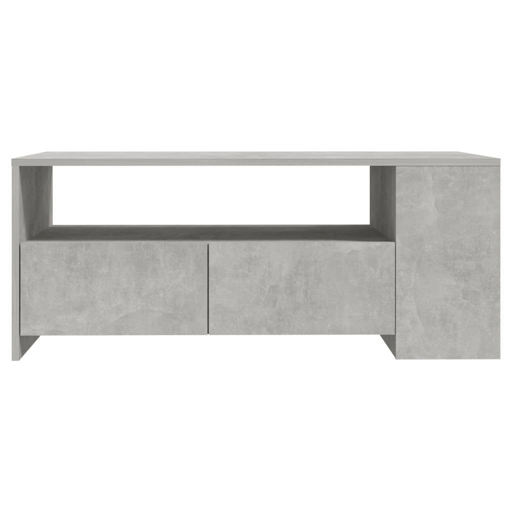 (1-St) cm Betongrau | 102x55x42 vidaXL Couchtisch Betongrau Couchtisch Betongrau Holzwerkstoff