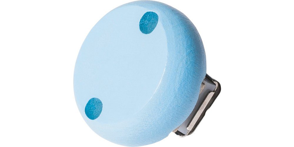 Knorr Prandell Schnuller Schnullerketten Holzklip Halterung, 30 mm Pastell-Blau