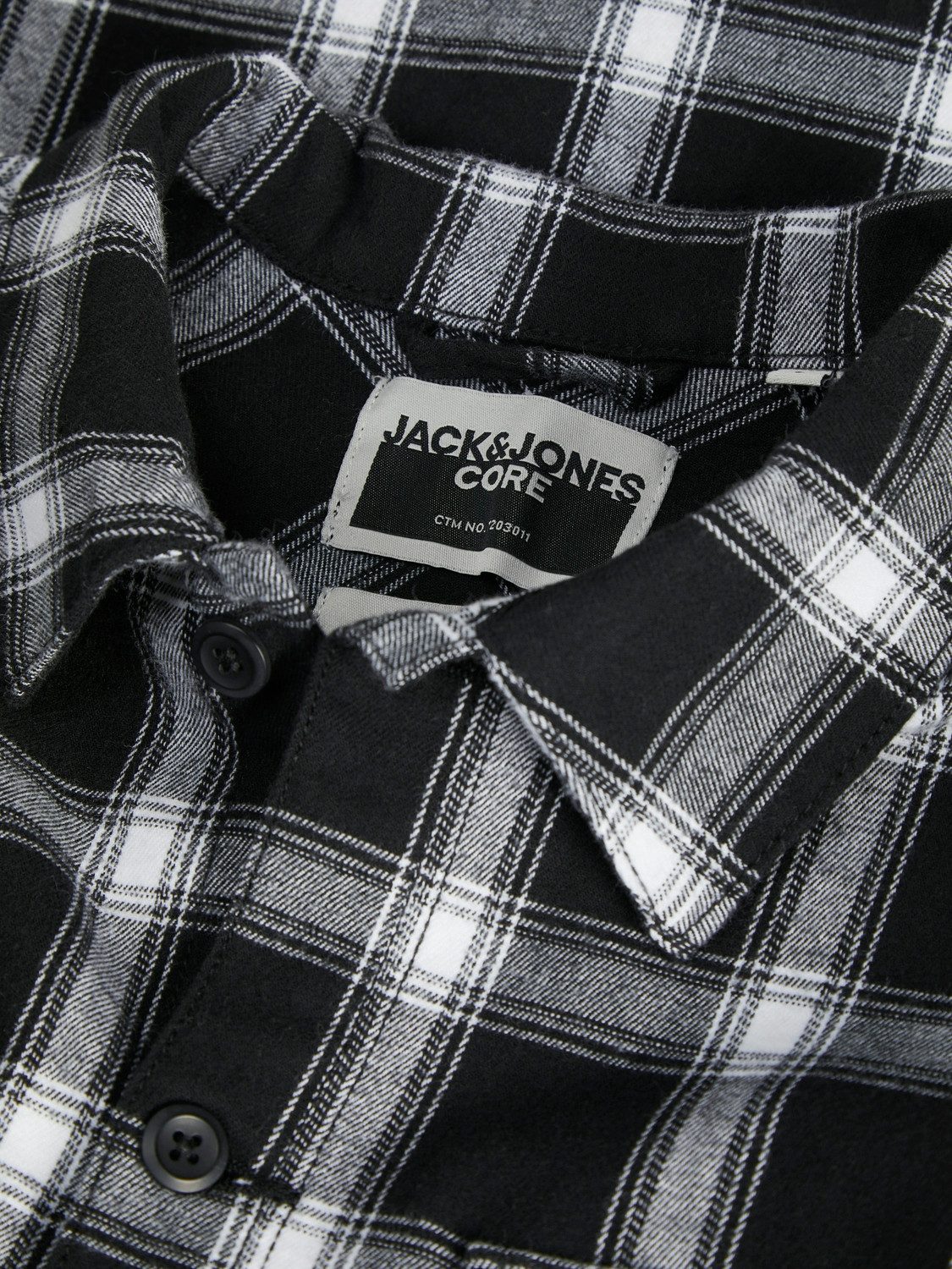 Jack & Jones Flanellhemd Herren Hemd Karo Schwarz JCOBEN CLASSIC CHECK OVER günstig online kaufen