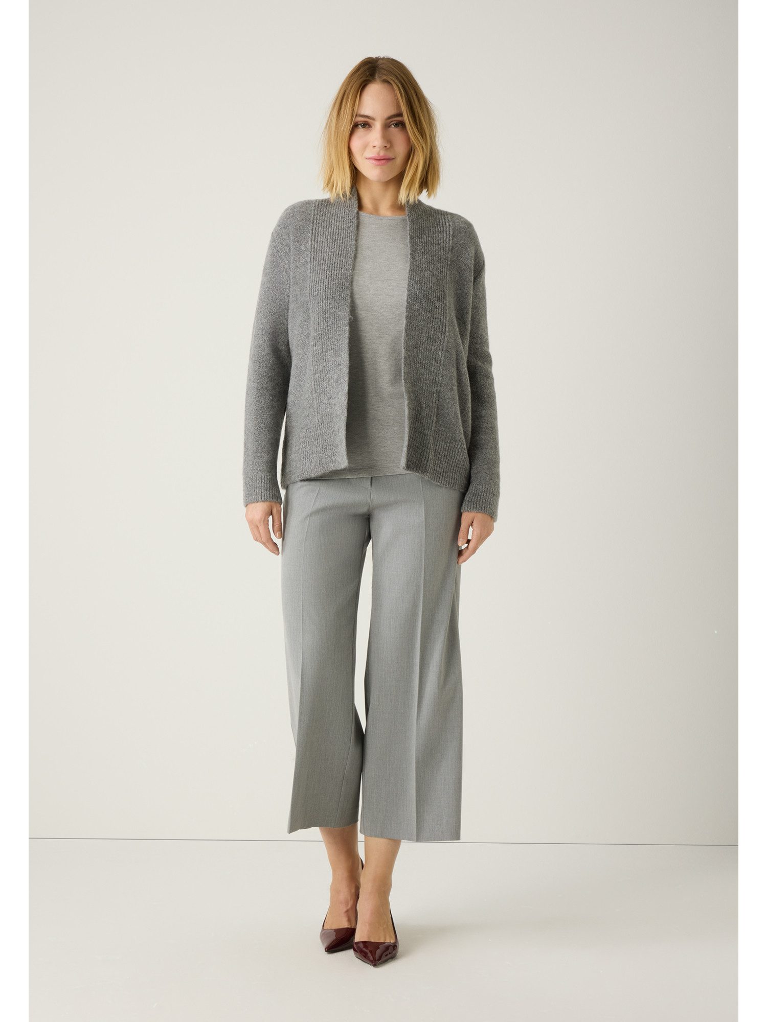 MORE&MORE Strickjacke Cardigan mit offener Front günstig online kaufen