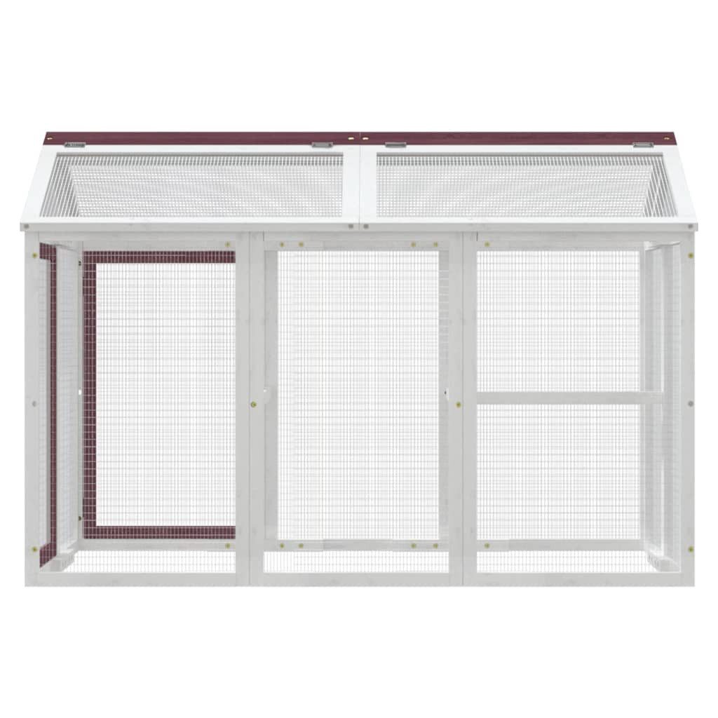 vidaXL Freigehege, Freilaufgehege Mokka 141x94x104 cm Massivholz Kiefer