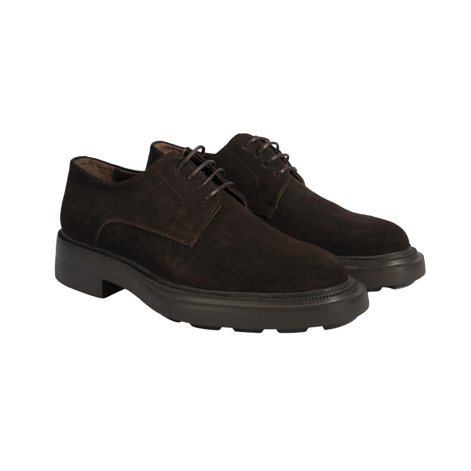 Desa Herren-Freizeitschuhe aus Leder mit Schnürung – Schlupfschuh, flacher Loafer