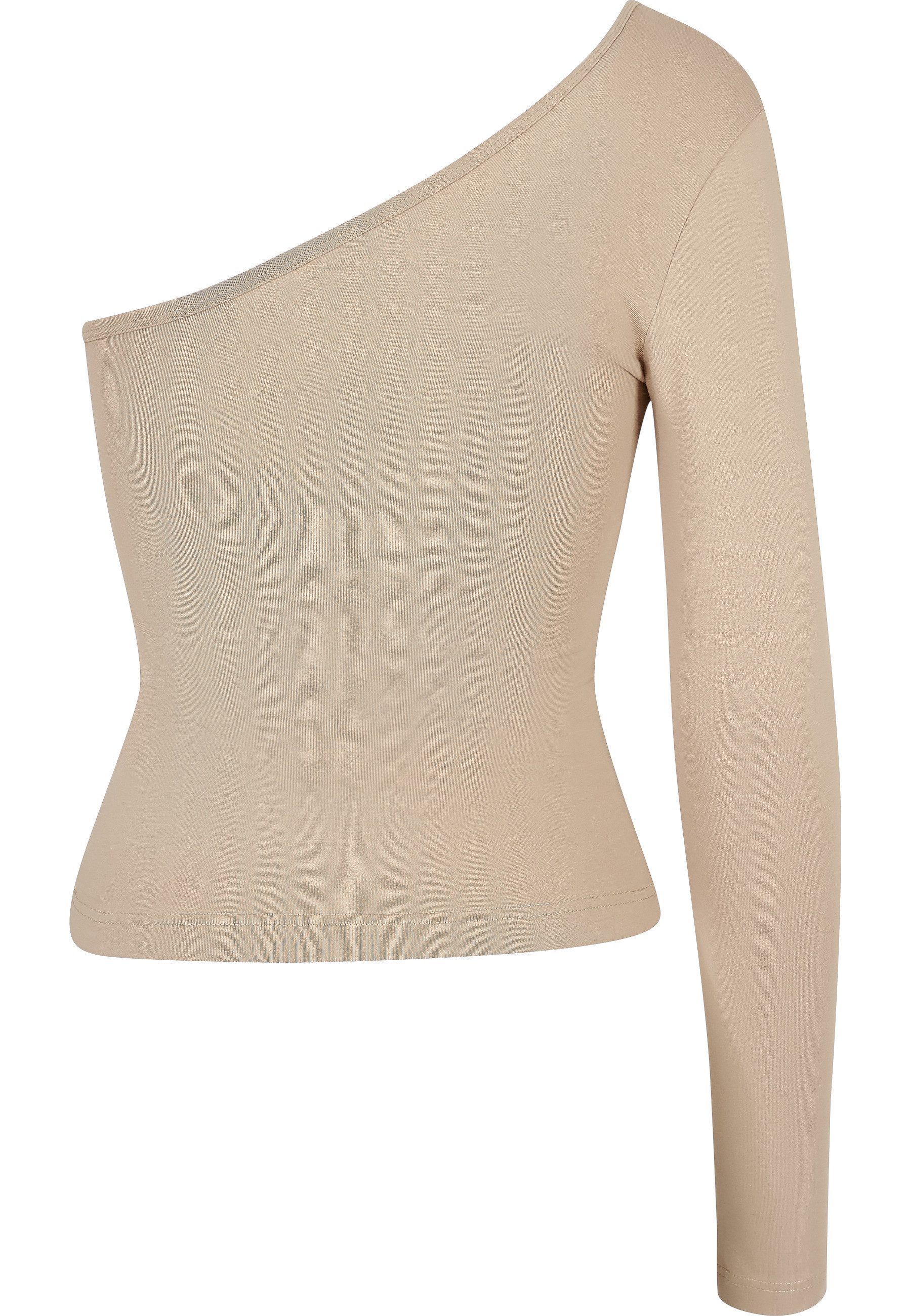 URBAN CLASSICS Langarmshirt Urban Classics Damen Ladies Asymmetric Longsleeve (1-tlg)