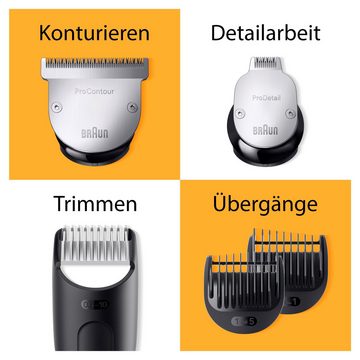 Braun Haarschneider Barttrimmer BT9440, 180 Min. kabellose Laufzeit, Wasserdicht