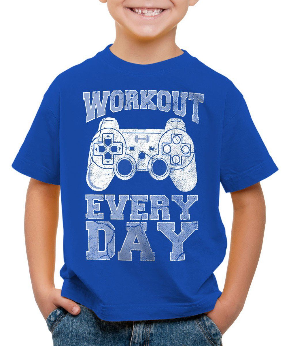 style3 Print-Shirt Kinder T-Shirt Workout Gamer play sport station kontroller konsole gym game fun