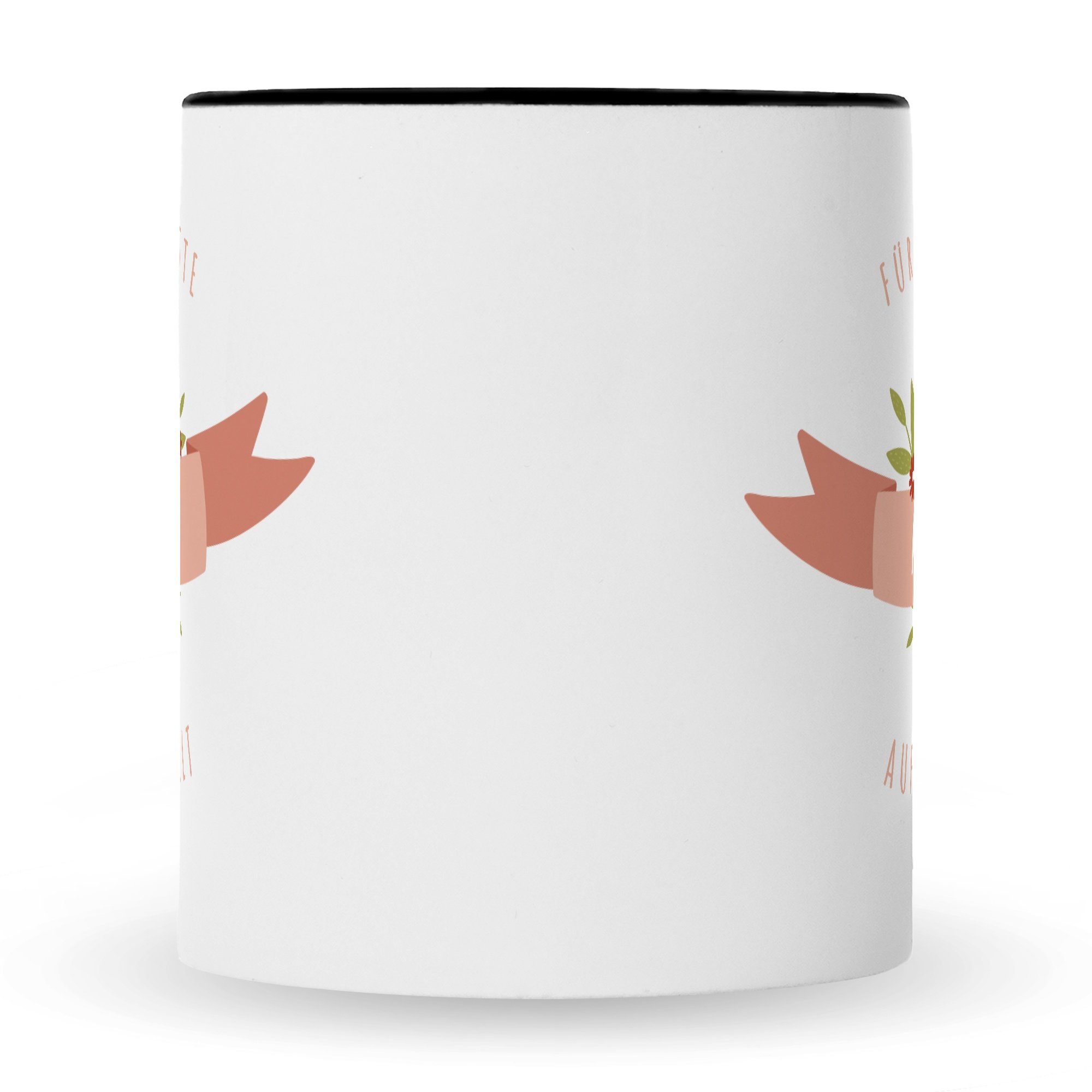GRAVURZEILE Tasse mit Spruch Für die beste Mama, Keramik, Farbe: Schwarz & Weiß