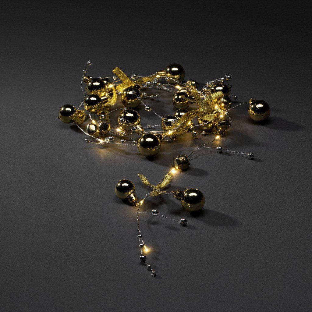 KONSTSMIDE LED-Lichterkette Weihnachtsdeko, messingfarben, 6h Timer, günstig online kaufen