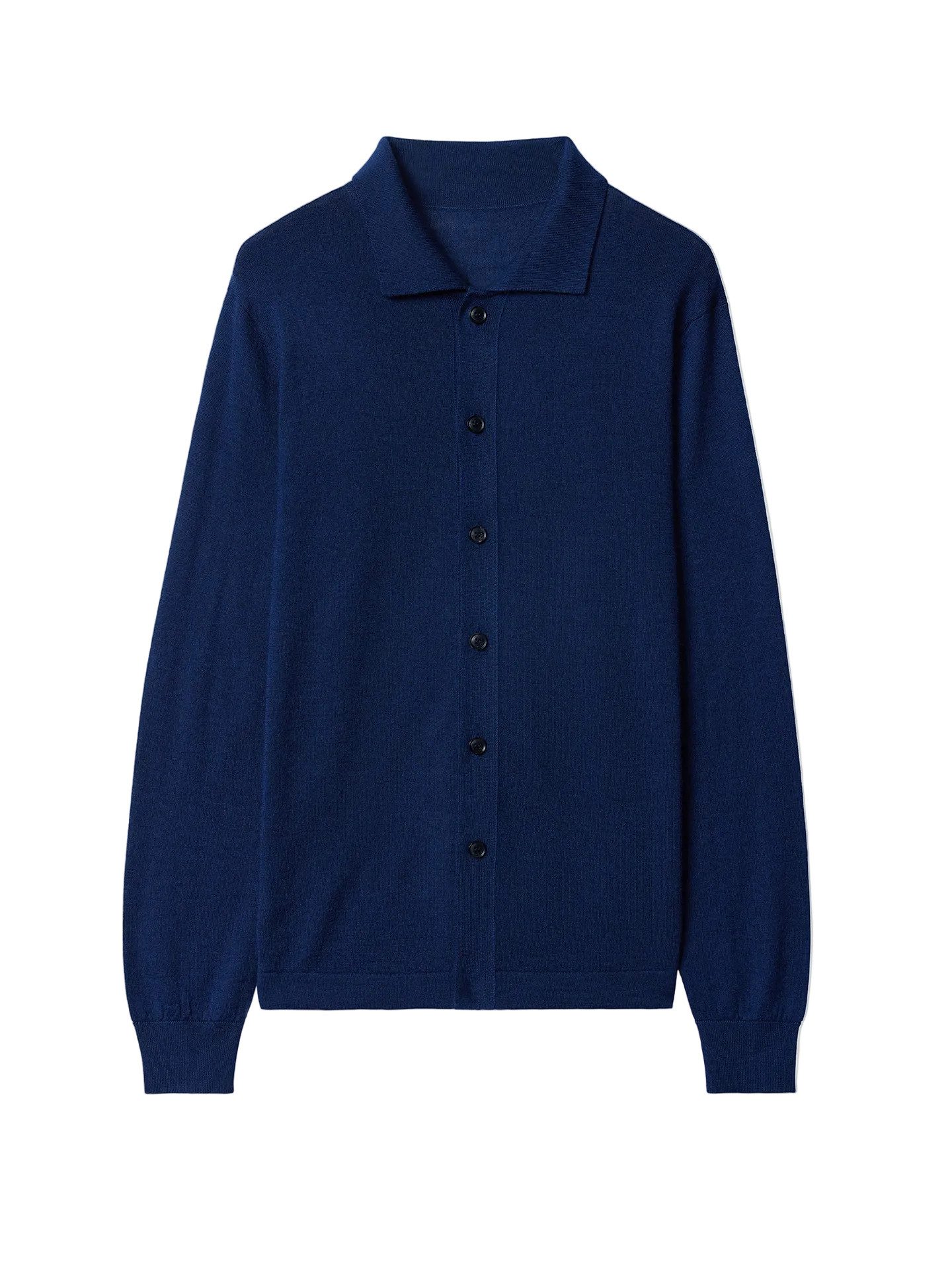 GOBI Cashmere Cardigan Strickjacke aus Kaschmir und Seide mit Polokragen