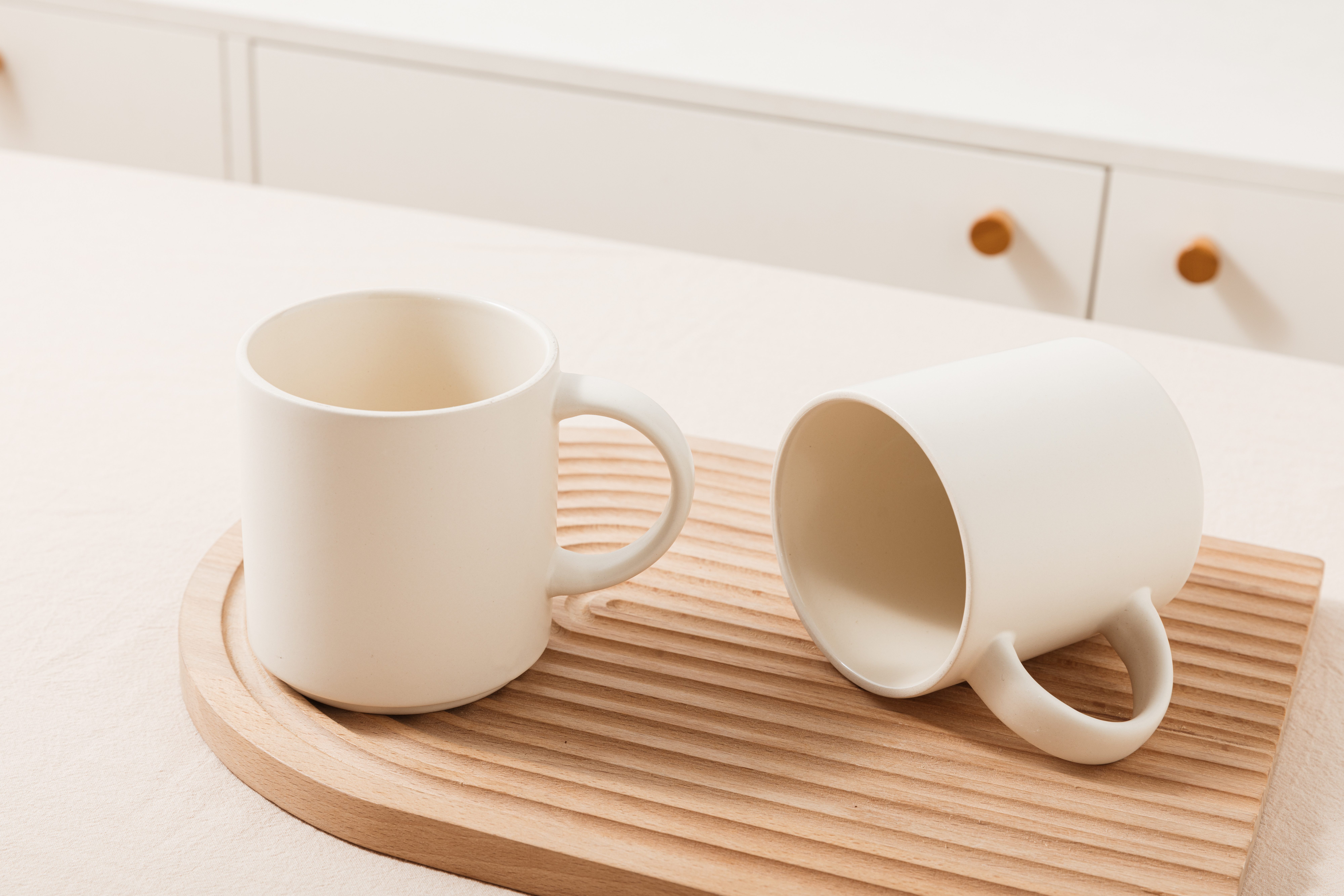 OTTO home Becher Kaffeebecher Ylvii, 6er Set, 6-tlg., Steinzeug, spülmaschinenfest und mikrowellengeeignet, 350 ml – Bild 4 von 5