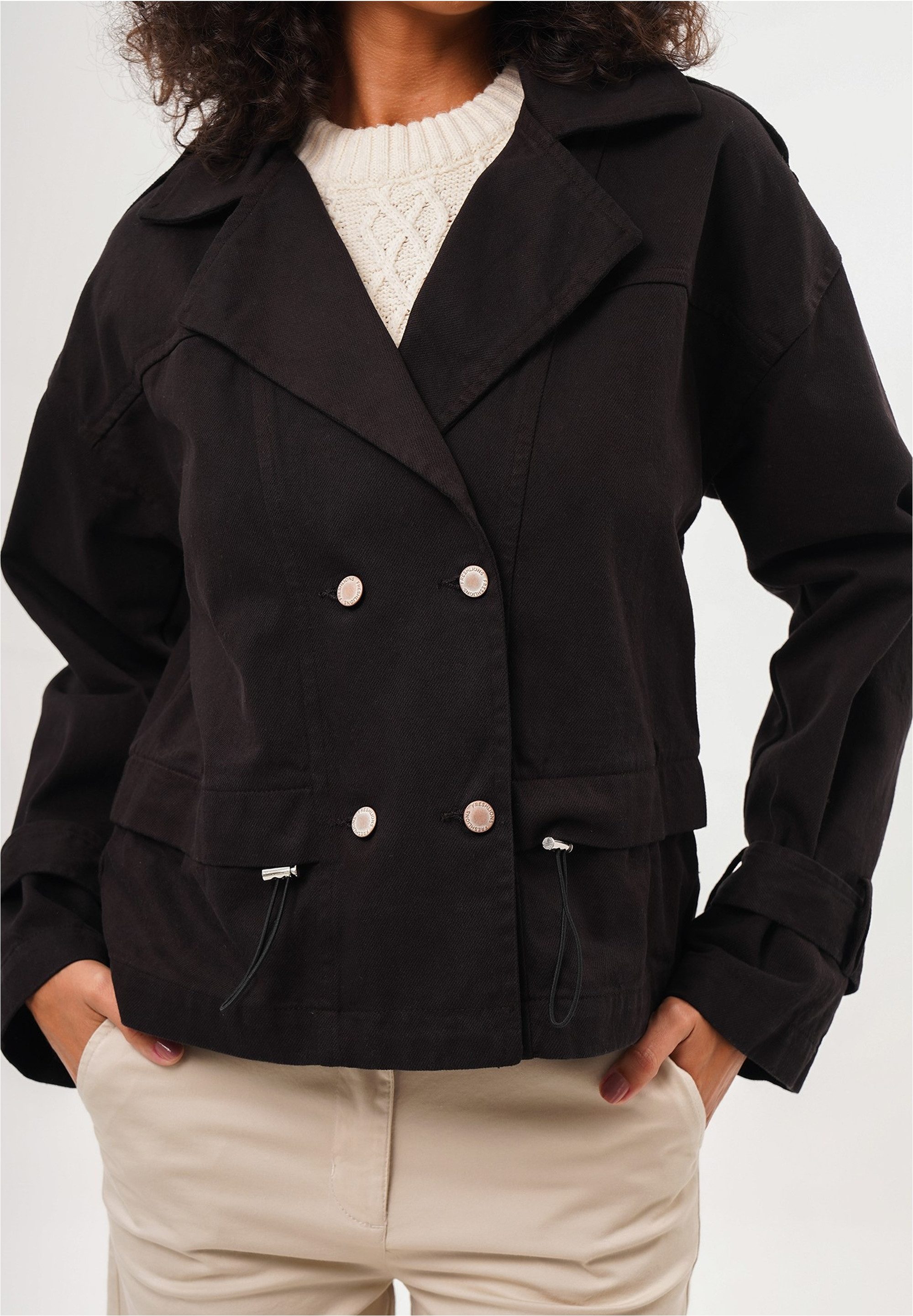 freshlions Trenchcoat (1-tlg) mit stylischem Reverskragen günstig online kaufen