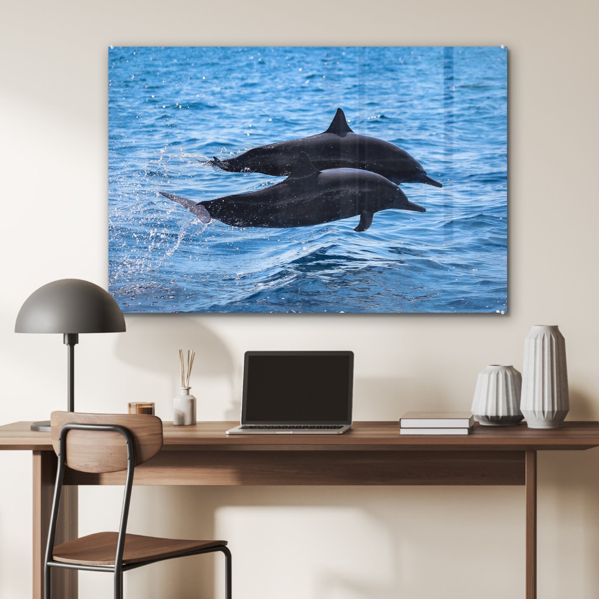 MuchoWow Acrylglasbild Delfin Acrylglasbilder - (1 Meer & Schlafzimmer Wohnzimmer - Tier, St)