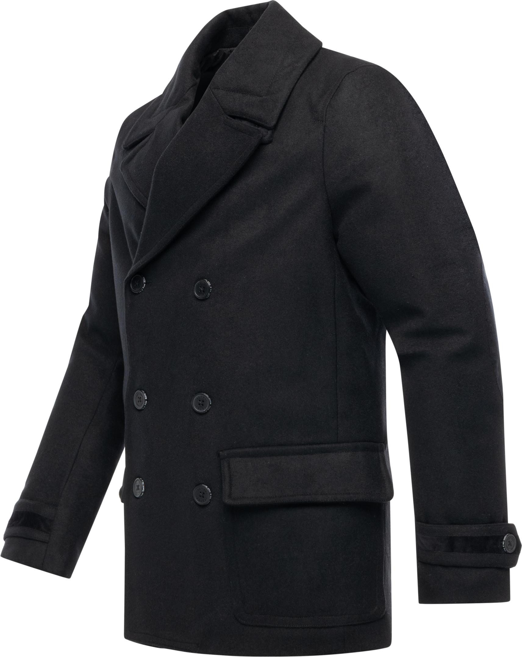 Ragwear Kurzmantel Parr YOUMODO klassischer Herren Wintermantel mit Reverskragen