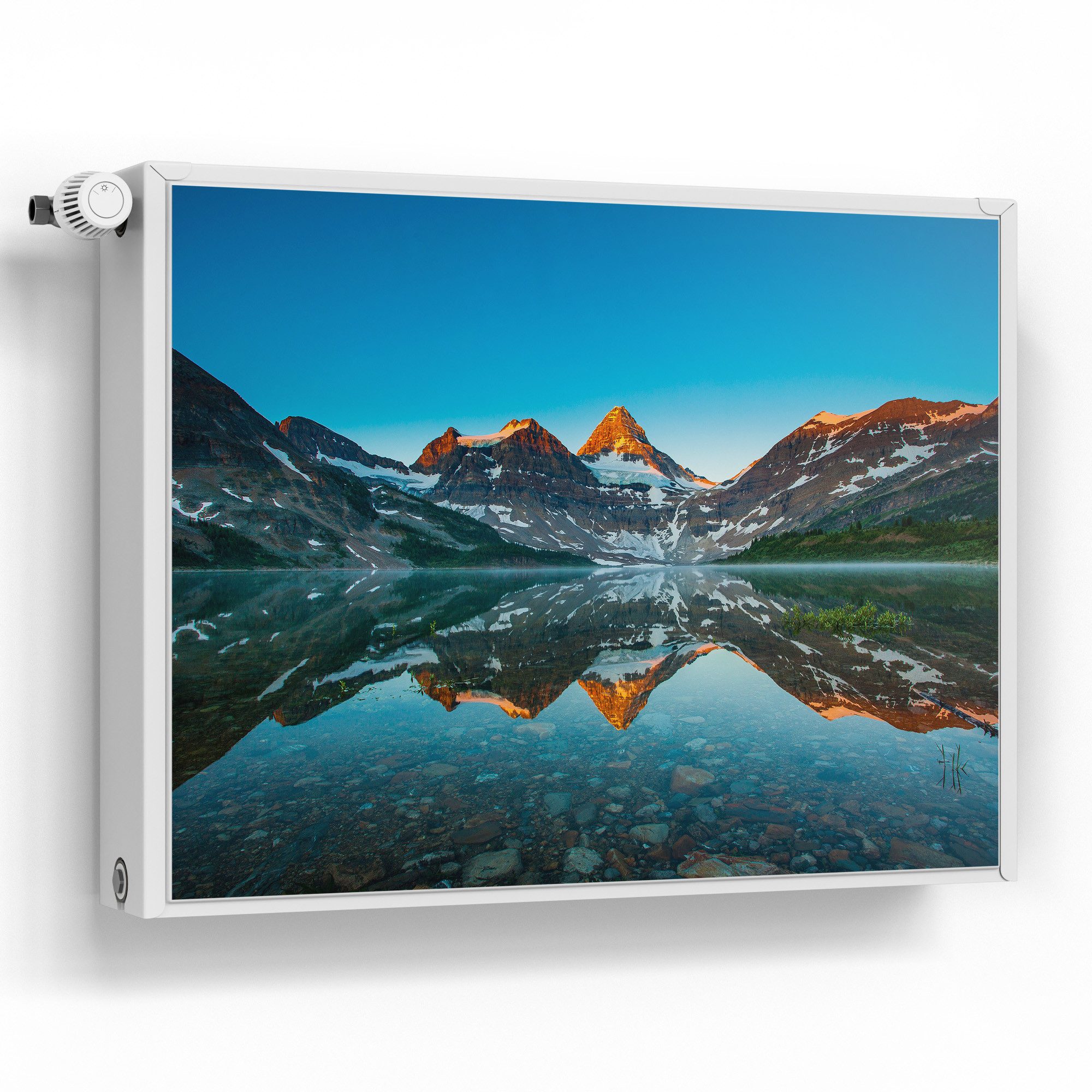 DEQORI Magnetfolie 'Spiegelung der Stille', beschreibbar Heizung Magnetmatte magnetisch Magnetfolie