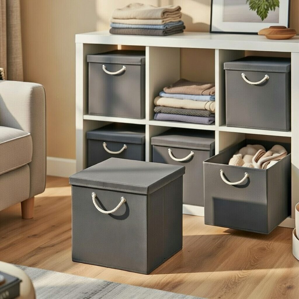 StickandShine Faltbox 4 Stück 30x30 cm perfekt für KALLAX – 19 trendige Farben zur Auswahl