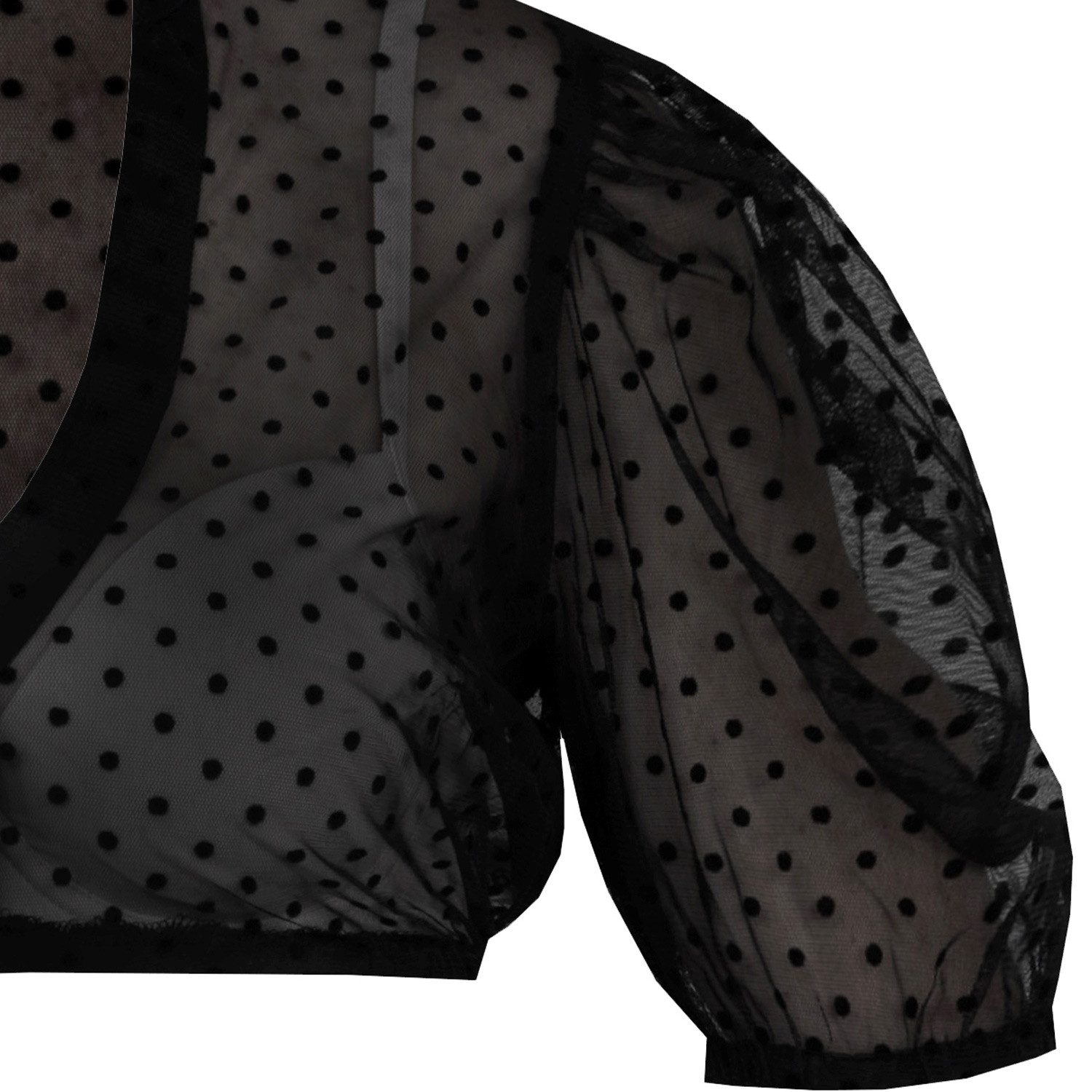 MarJo Dirndlbluse Damen 'Zeitlarn' Kurzarm, Schwarz