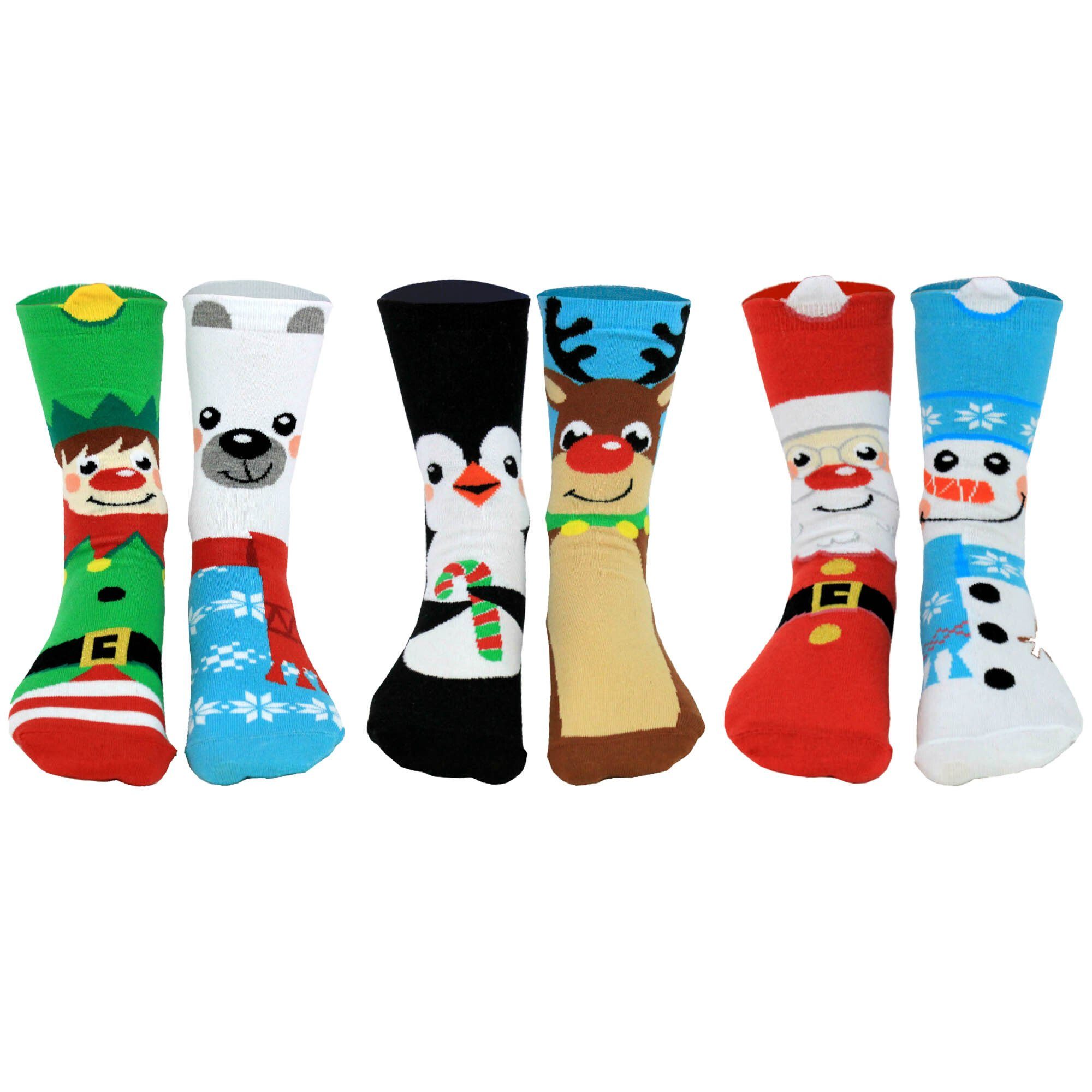 Squad - Socken Santa´s Socken, United individuelle 6 Oddsocks Kinder Freizeitsocken