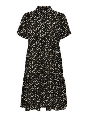 JACQUELINE de YONG Shirtkleid Lockeres Mini Print Kleid Blusen Kurzarm Dress JDYPIPER (knielang) 4880 in Schwarz-3