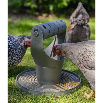 Beeztees Futterspender Spiel- und Snackturm für Hühner 30x30x30 cm Grau