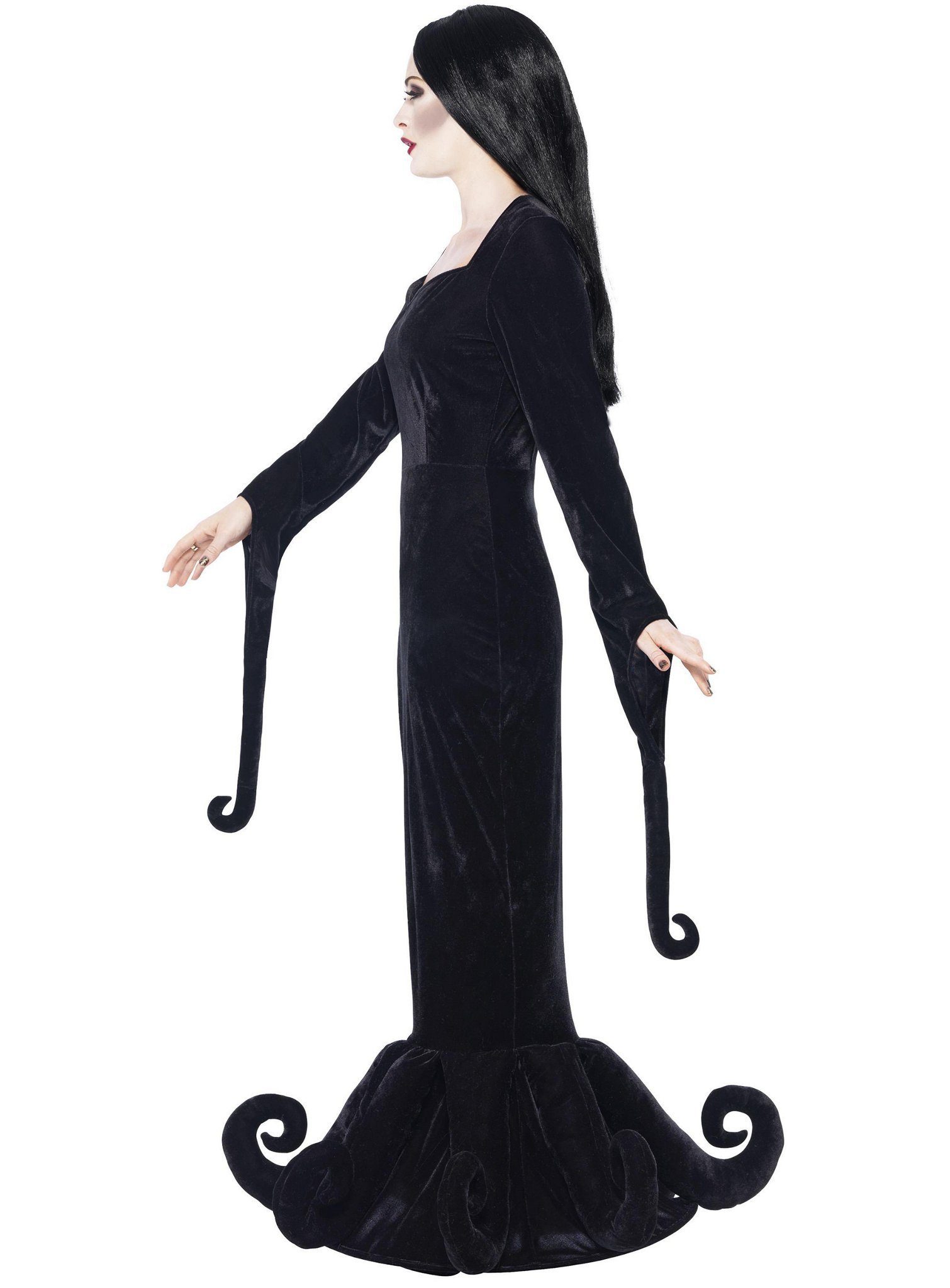 Smiffys Hexen-Kostüm Morticia, Werde zur Dame des Hauses dieser schrecklich schrägen Familie!