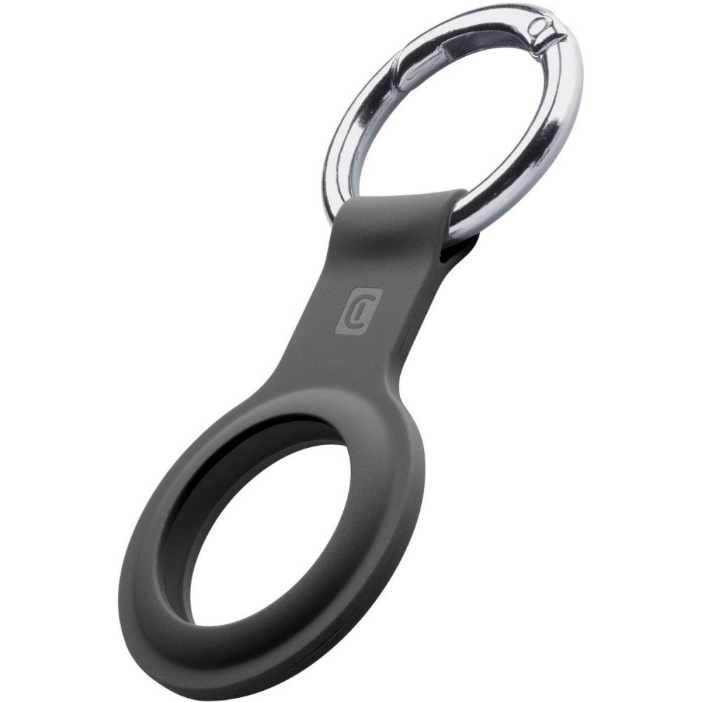 AirTag Cellularline Apple Key Schlüsselanhänger - Ring schwarz - Schlüsselanhänger
