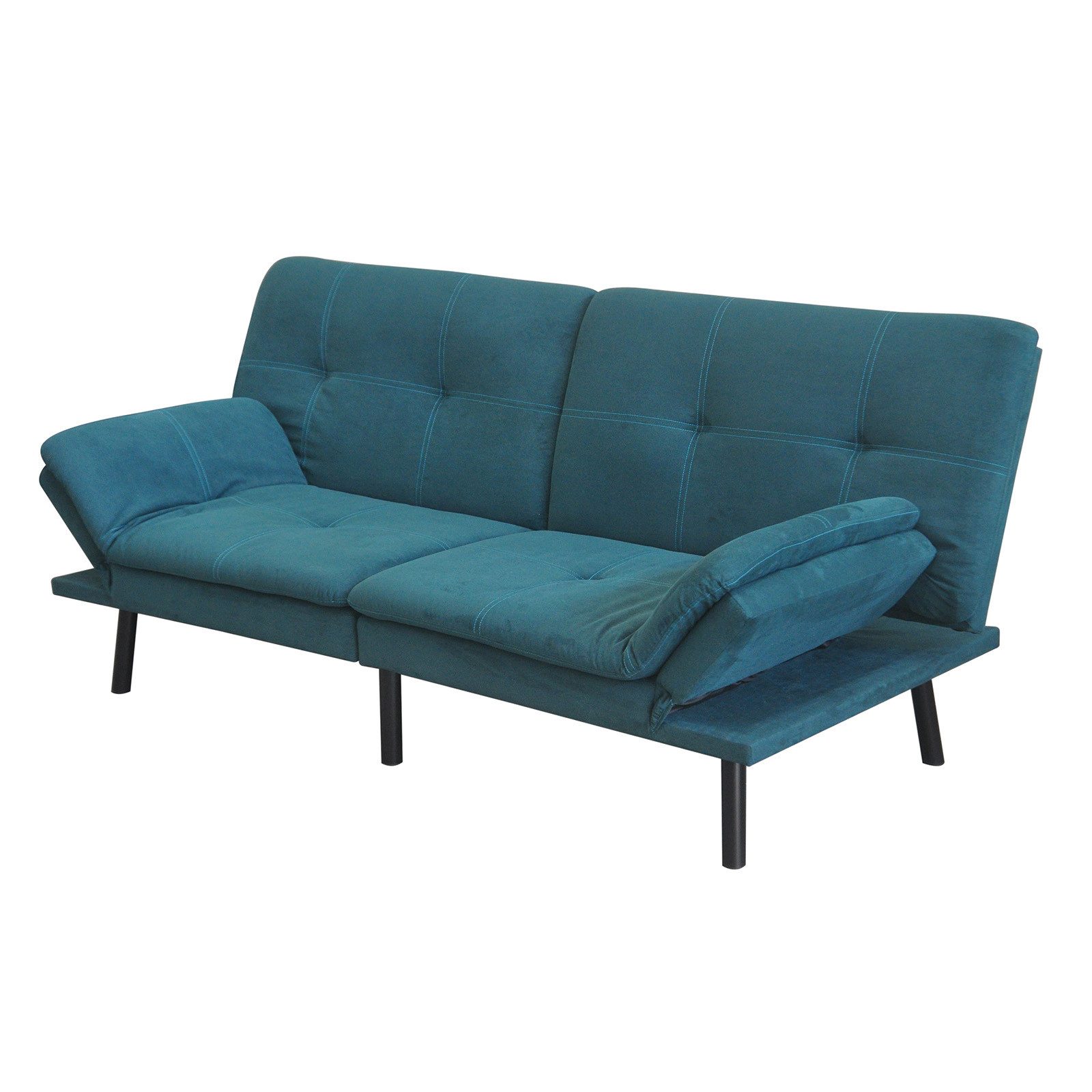 HTI-Living 2-Sitzer Sofa mit verstellbaren Armlehnen Petrol, Stück 1 Teile, günstig online kaufen