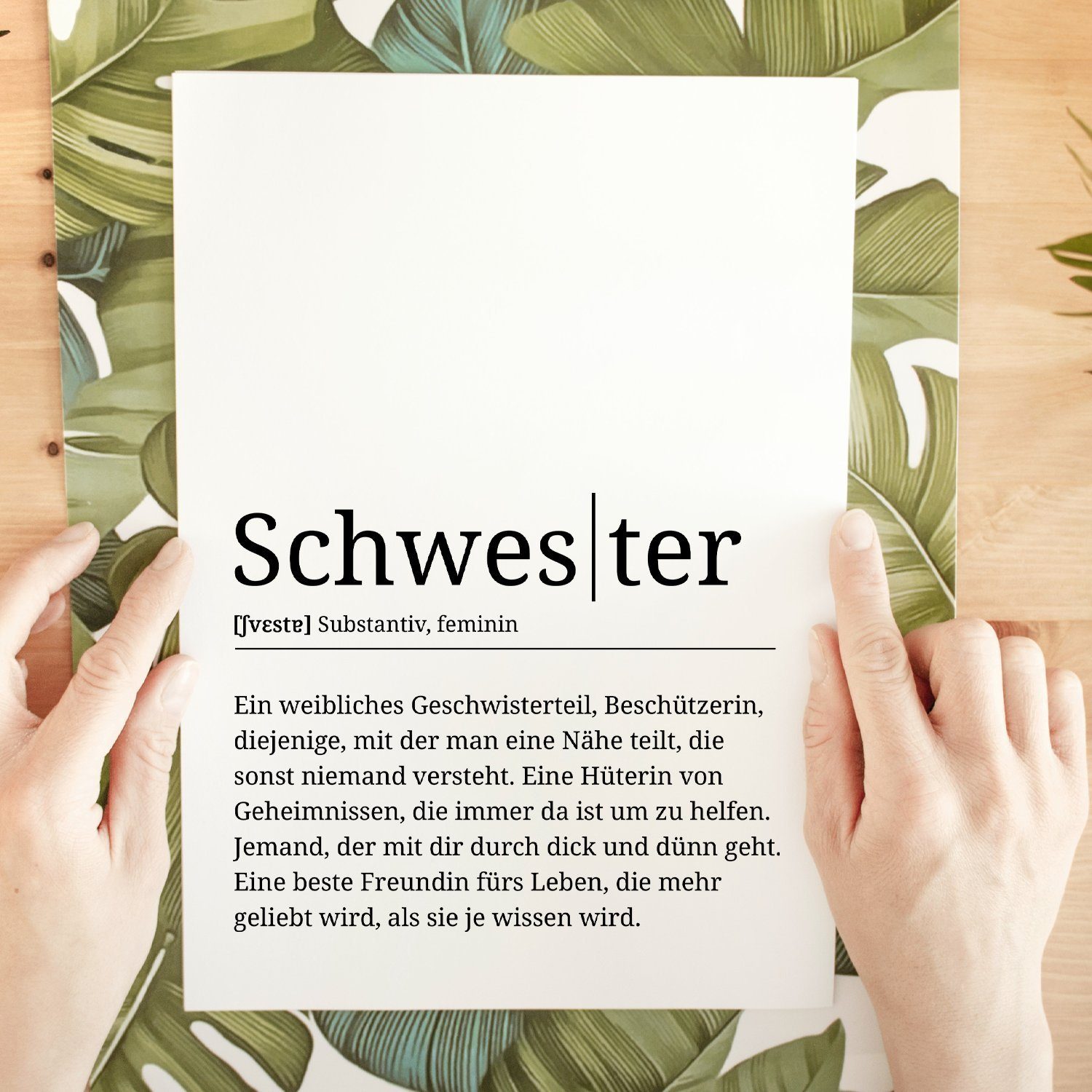 Tigerlino Poster Schwester Definition - Geburtstag günstig online kaufen