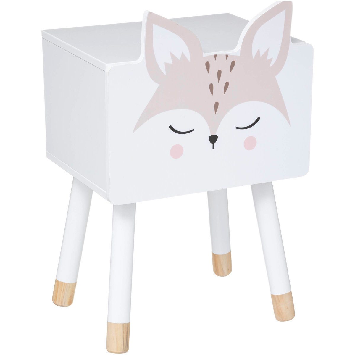 Atmosphera Créateur d'intérieur Kindertisch Nachttisch für Kinder FUCHS, mit Beinen aus Kiefernholz, 53 cm (funktional), keine