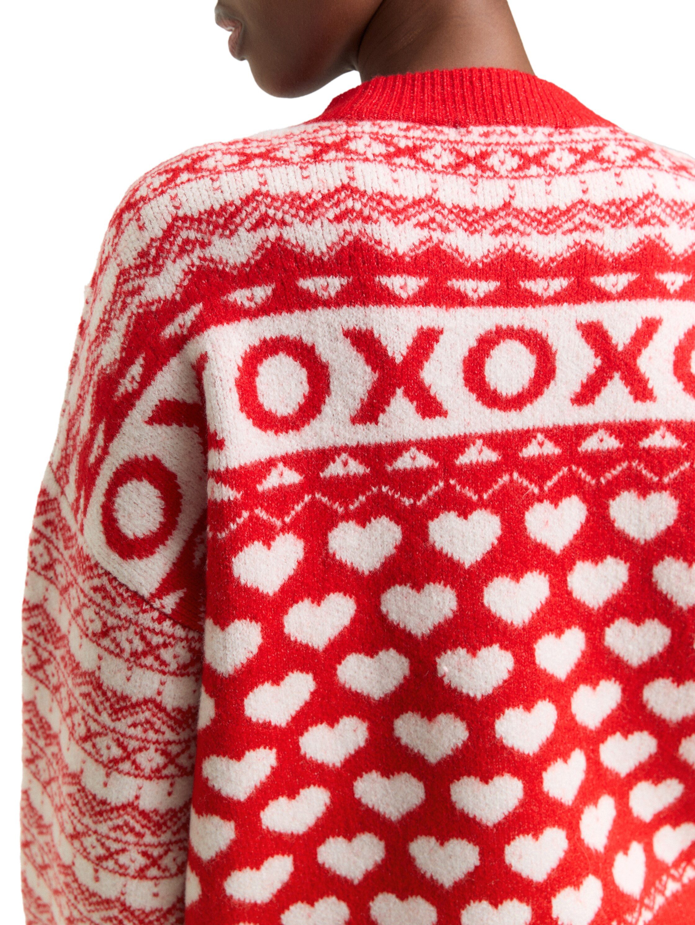 TOM TAILOR Denim Strickpullover mit Allover-Muster