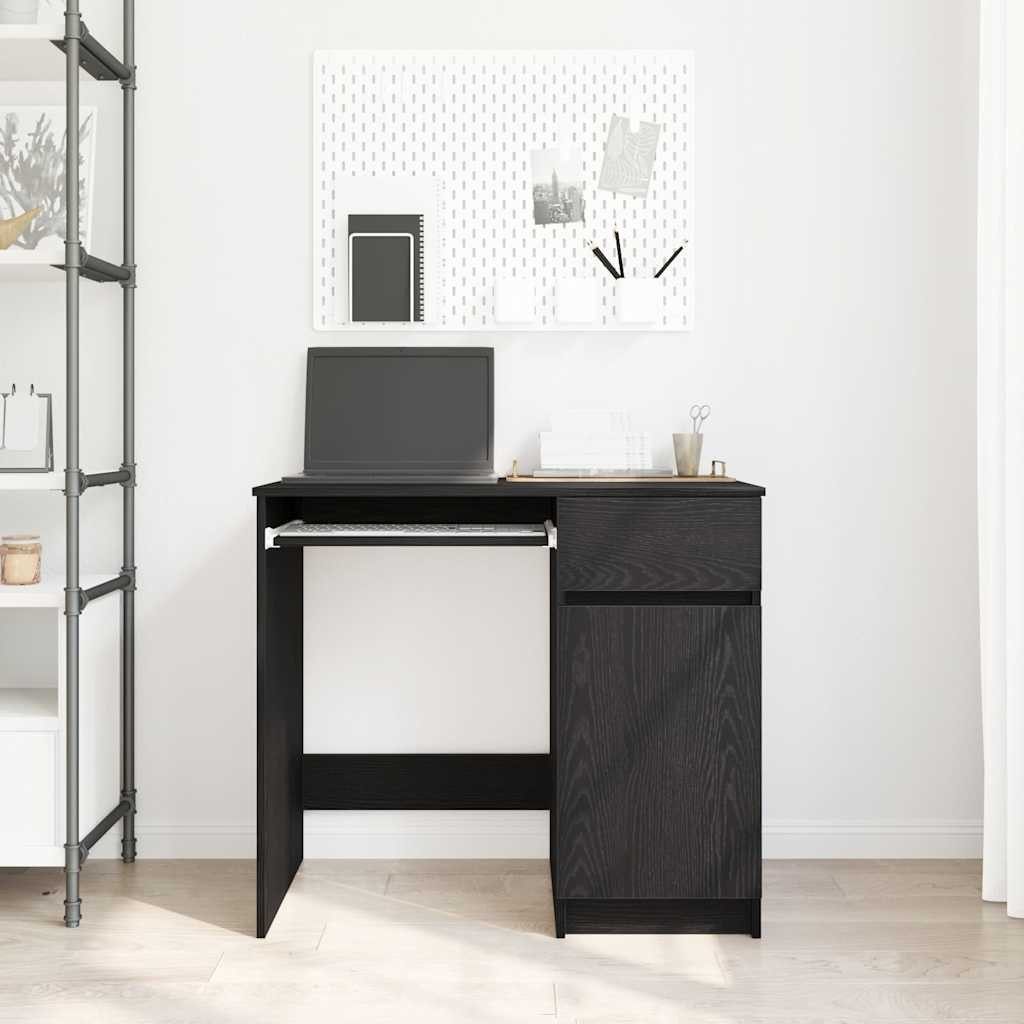 vidaXL Schreibtisch Schreibtisch Schwarz Eichen-Optik 86x49x76 günstig online kaufen