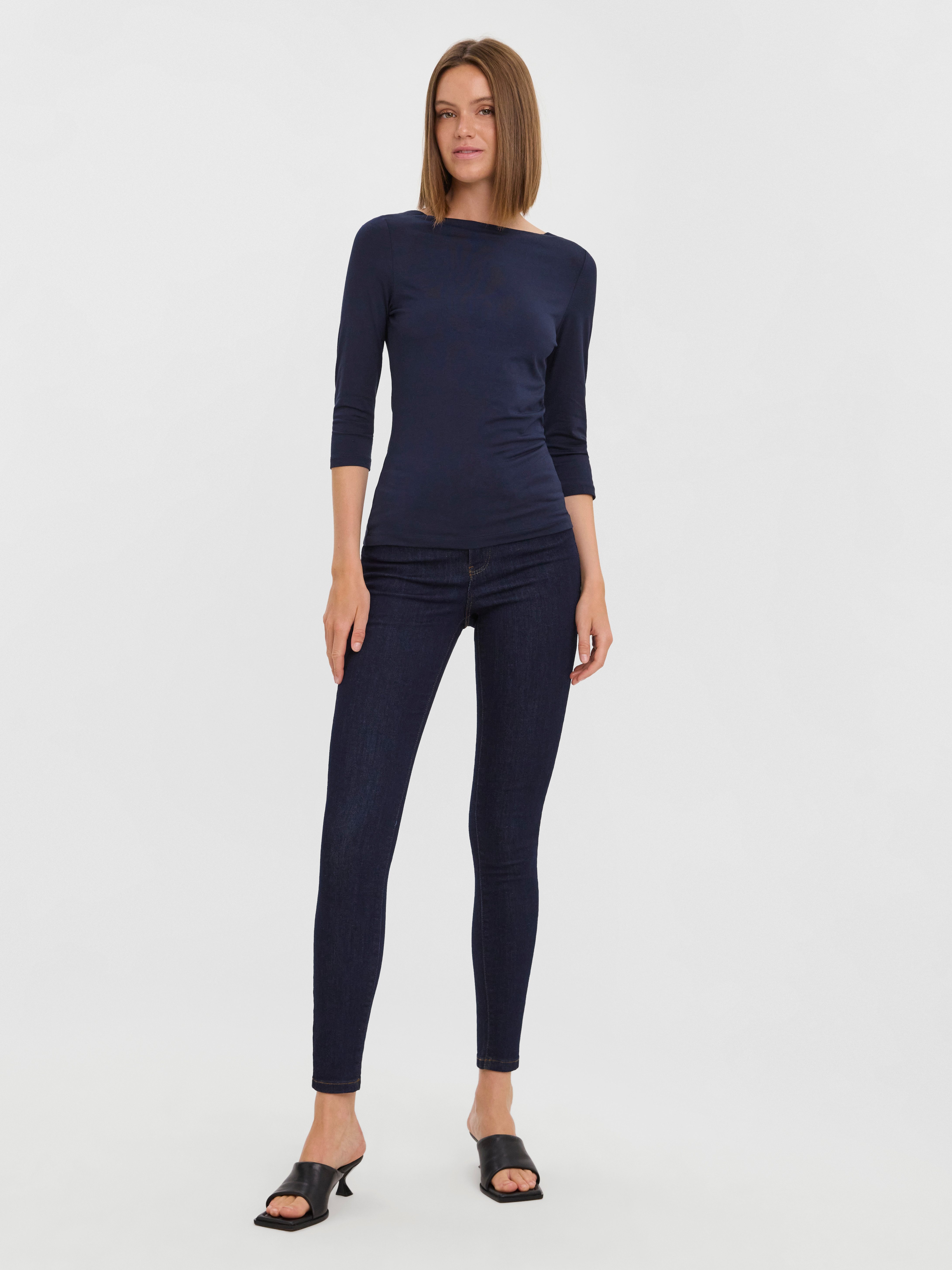 Vero Moda 3/4-Arm-Shirt VMPANDA MODAL 3/4 TOP JRS NOOS Baumwollmischung, regular fit – Bild 3 von 5