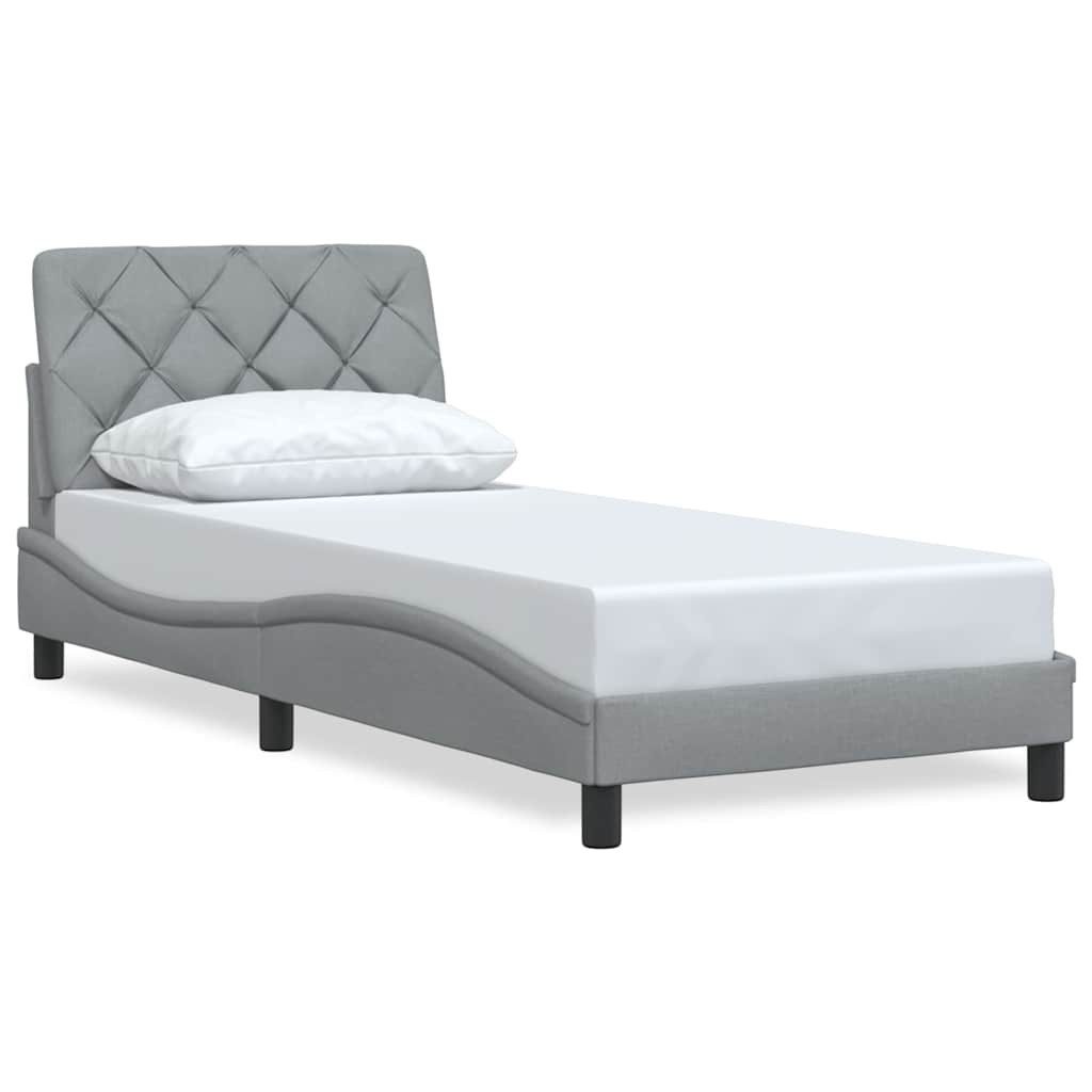 vidaXL Bett Bettgestell ohne Matratze Hellgrau günstig online kaufen