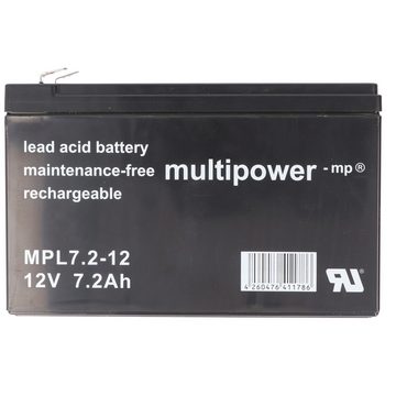 Multipower Multipower MPL7.2-12 12V 7,2Ah Long Life Bleiakku AGM Blei Gel Akku, Akku
