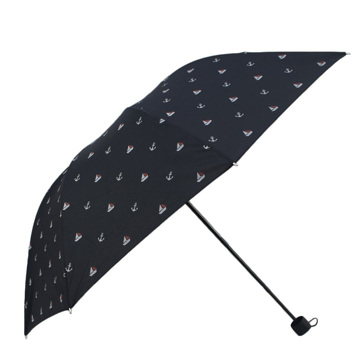 Damen Regenschirme Sonia Originelli Taschenregenschirm Regenschirm mit kleinen Schiffchen maritim