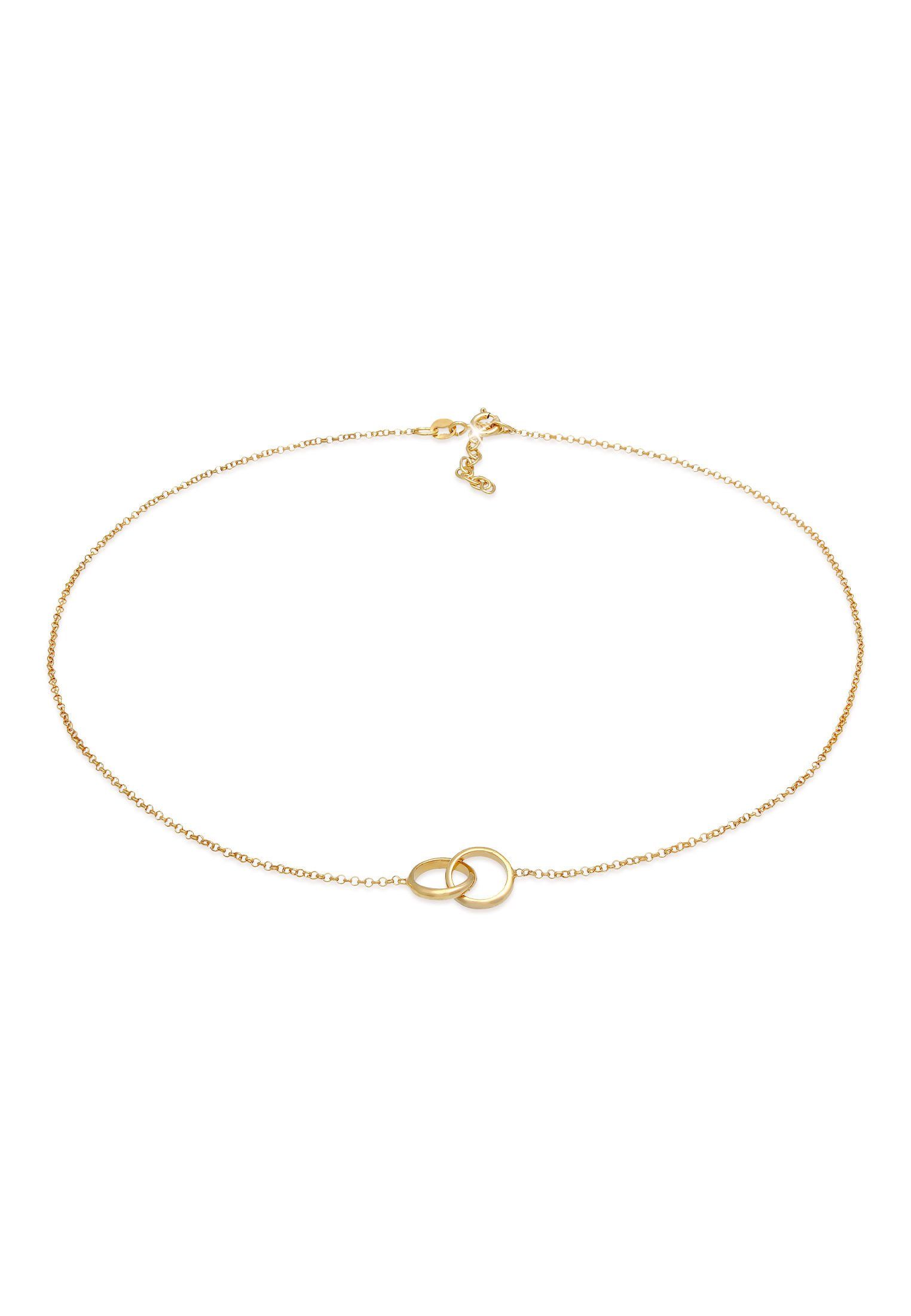 Elli Choker Choker Ringe Kreis Minimal Trend 925 Silber