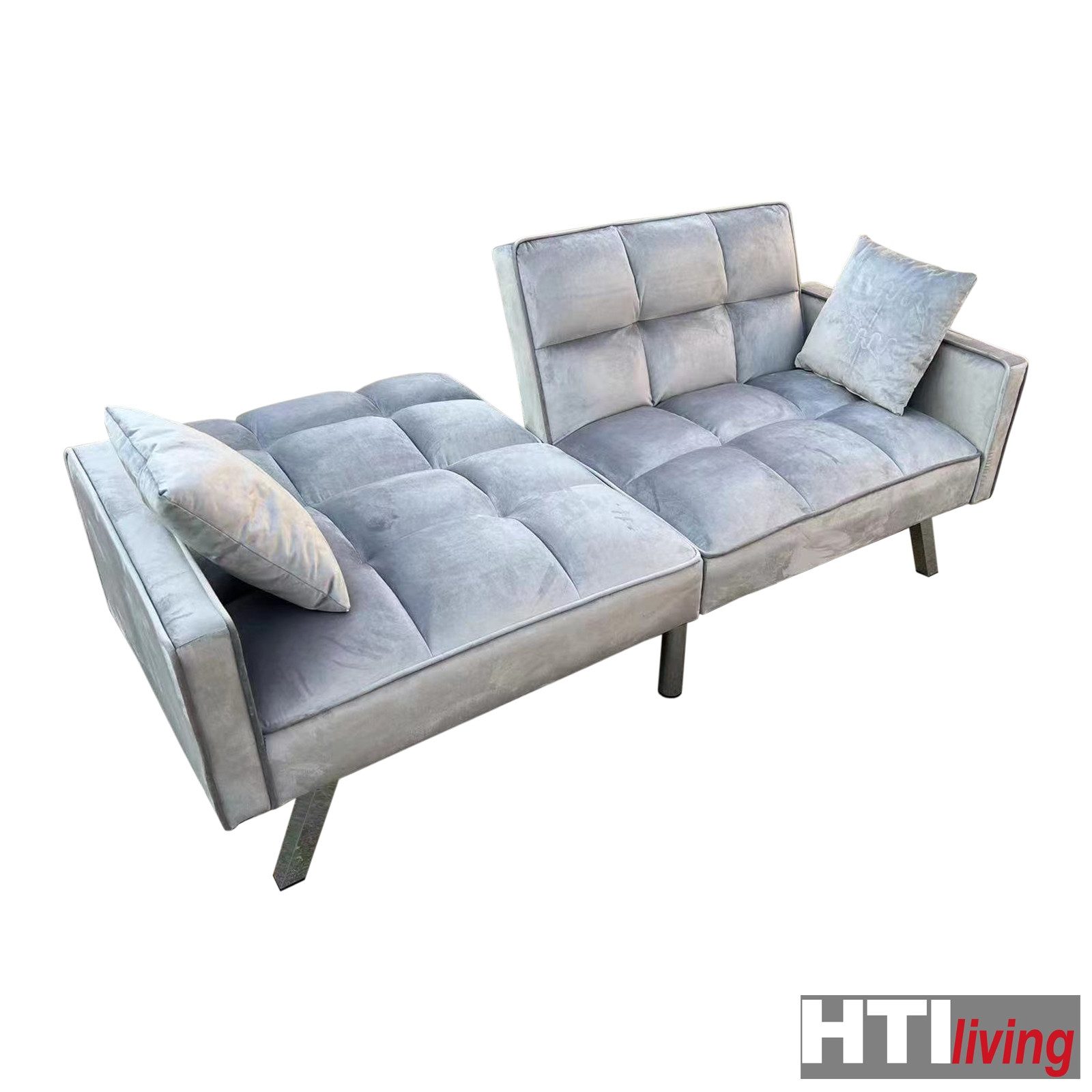 HTI-Living 2-Sitzer Sofa mit Schlaffunktion Brigga Grau, Stück 1 Teile, Fun günstig online kaufen