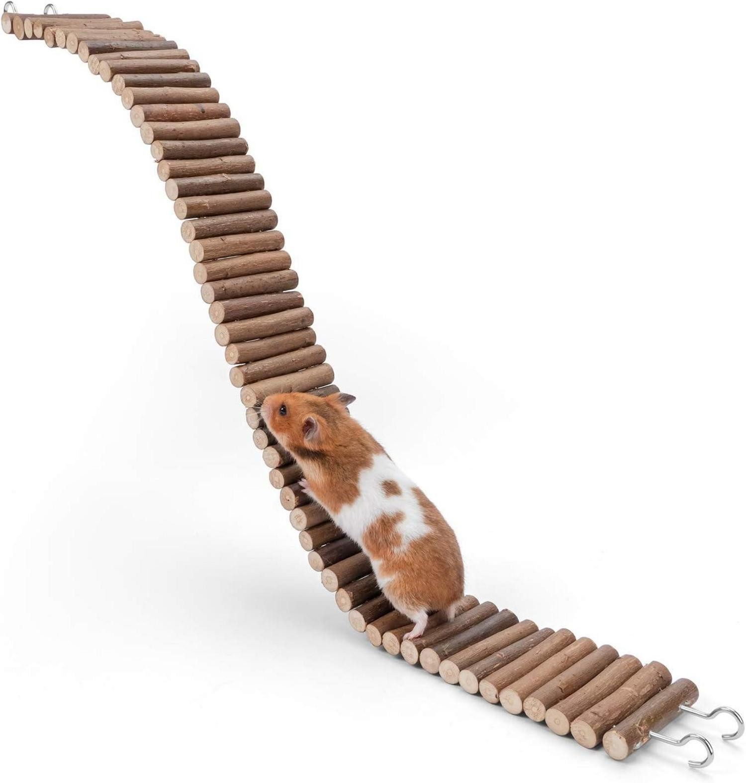 Kleintierkäfig Hamster Hängebrücke Spielzeug Kletterleiter Zwerghamster Mäuse Gerbils