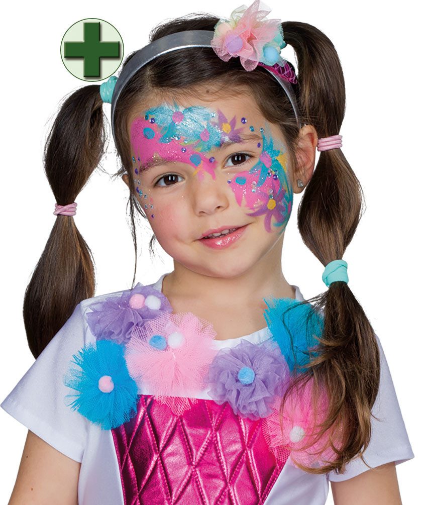 Karneval-Klamotten Feen-Kostüm Ballerina Mädchen Kleid rosa blau mit Haarreif, Fee Ballerina Kinder Mädchenkostüm mit eine pinken Eistüte Karneval
