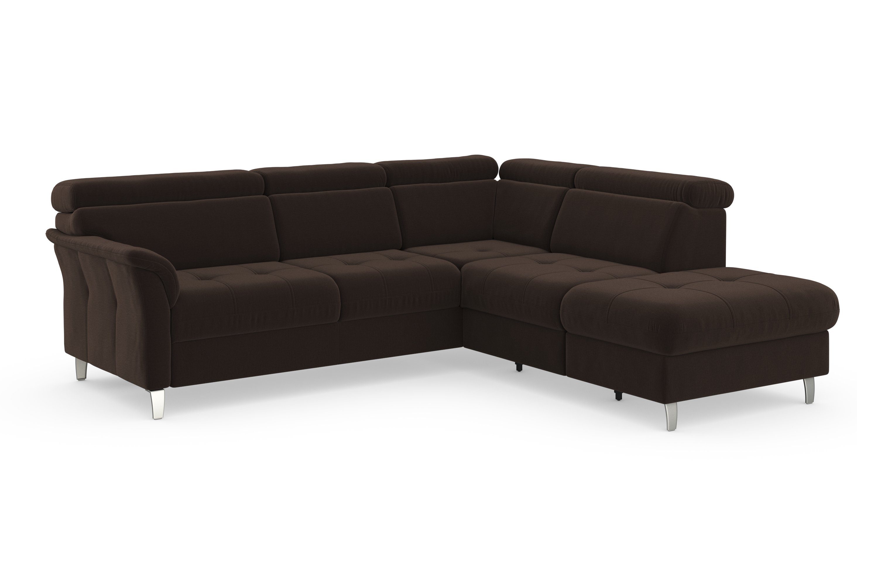 sit&more Ecksofa Marano, inklusive mit Bettfunktion, Kopfteilverstellung, wahlweise Bettkasten