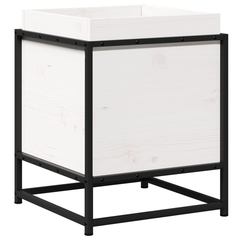 vidaXL Blumentopf Pflanzkübel Weiß 40x40x50 cm günstig online kaufen