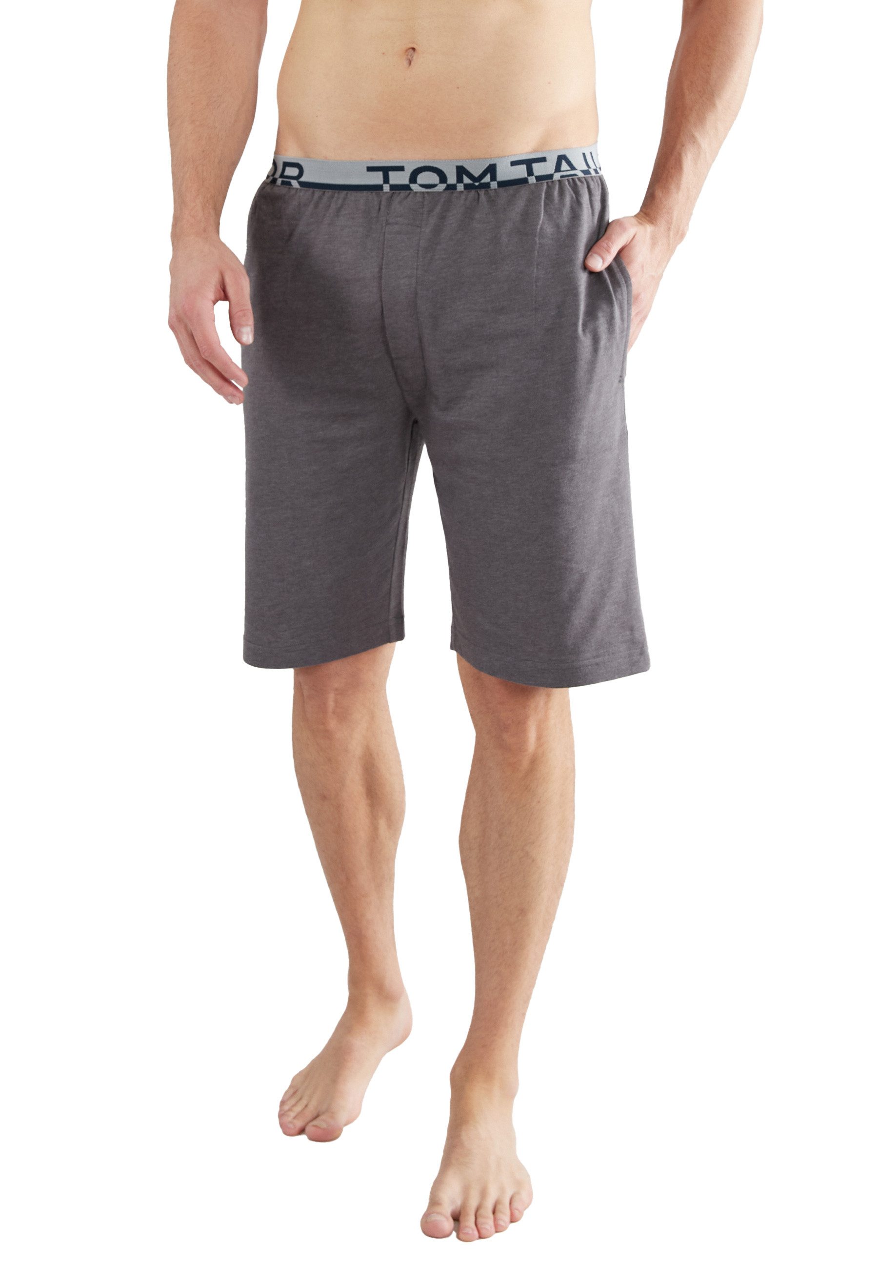 TOM TAILOR Bermudas Brügge Logobund, Seitentaschen, locker, bequem, atmungsaktiv, Baumwollmix