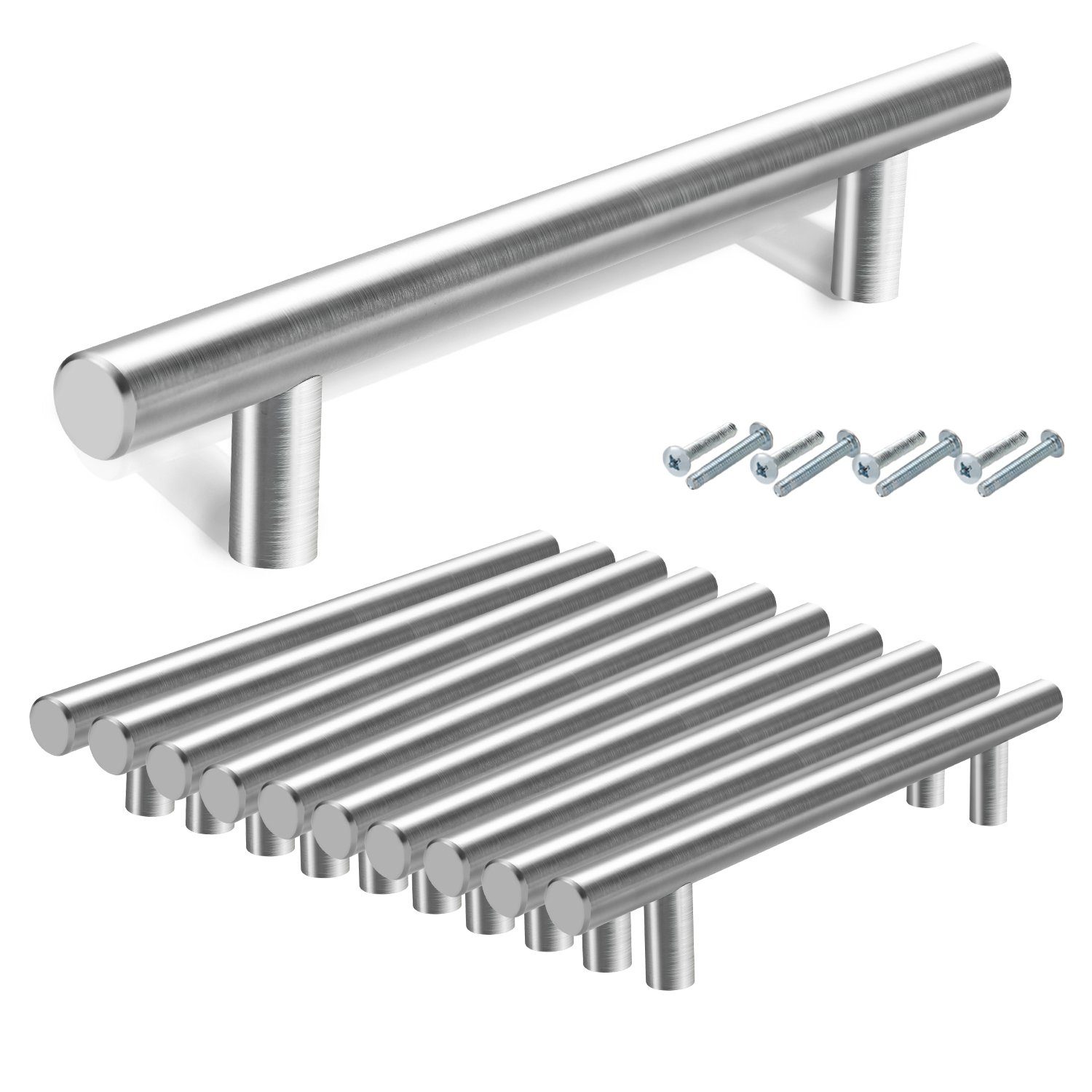 Clanmacy Möbelgriff 10-100X Stangengriff Schubladengriffe Küchengriff Schrankgriff Ø10~12 (10-St)